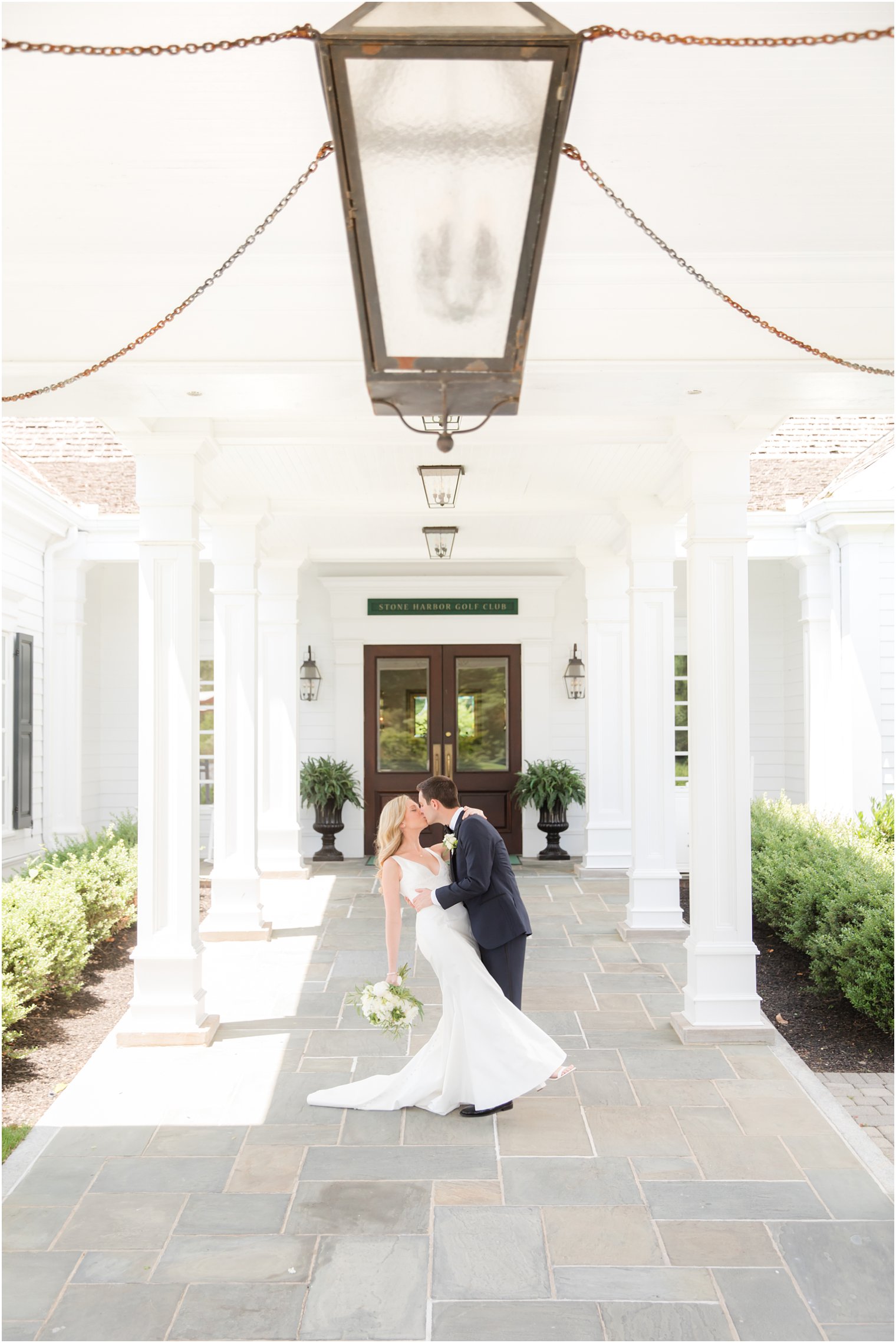 Bride and groom photos at Stone Harbor Golf Club Wedding Venue