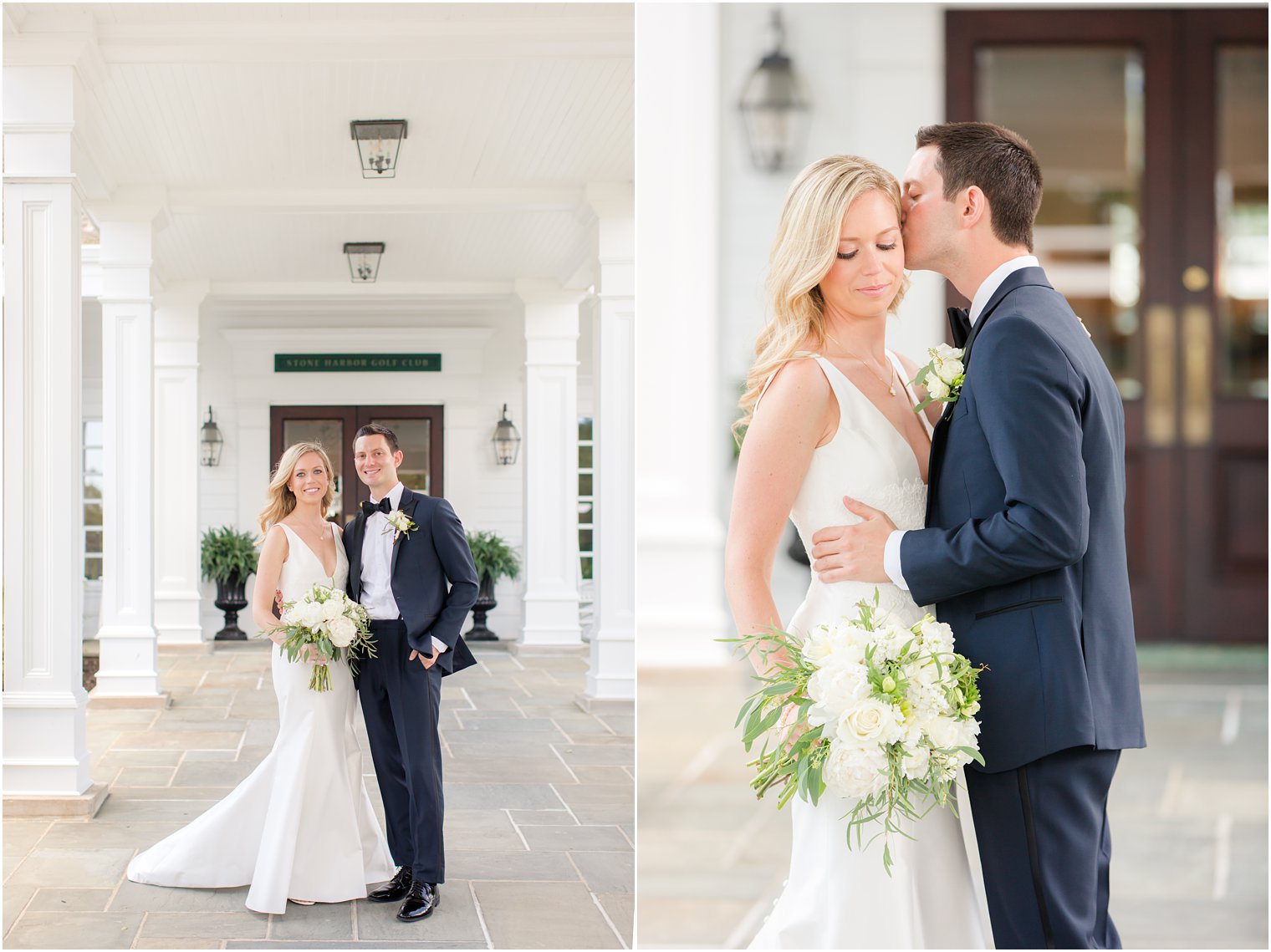 Bride and groom photos at Stone Harbor Golf Club Wedding Venue