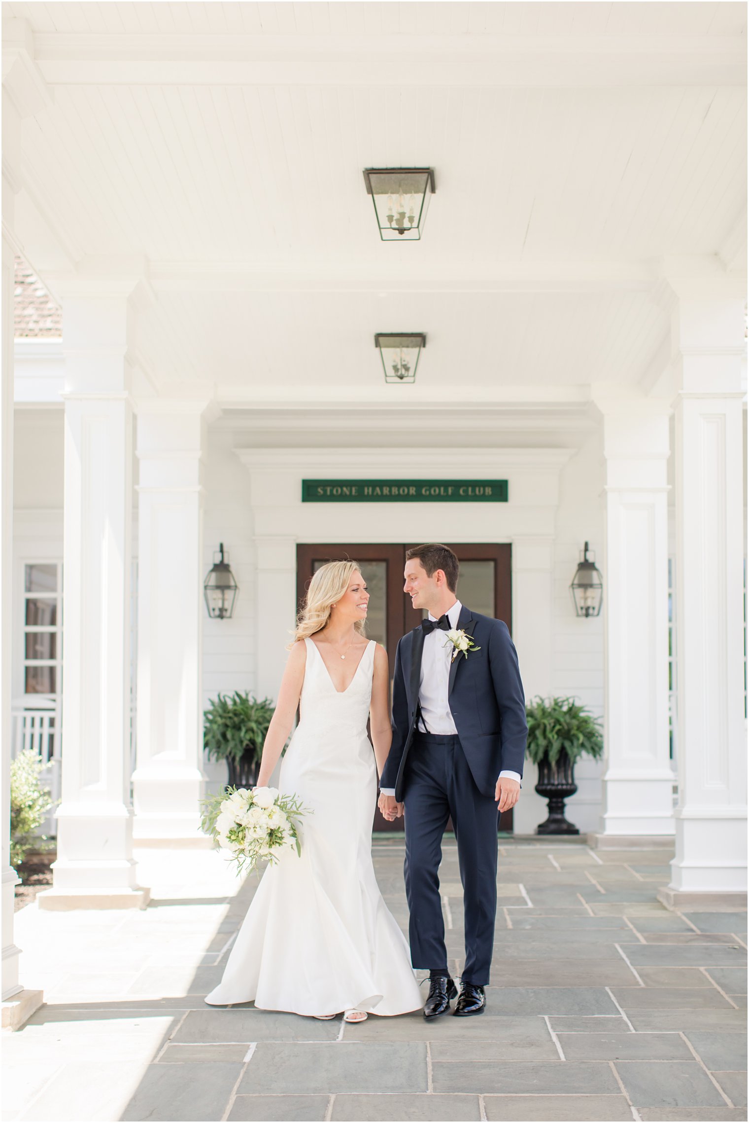 Bride and groom photos at Stone Harbor Golf Club Wedding Venue