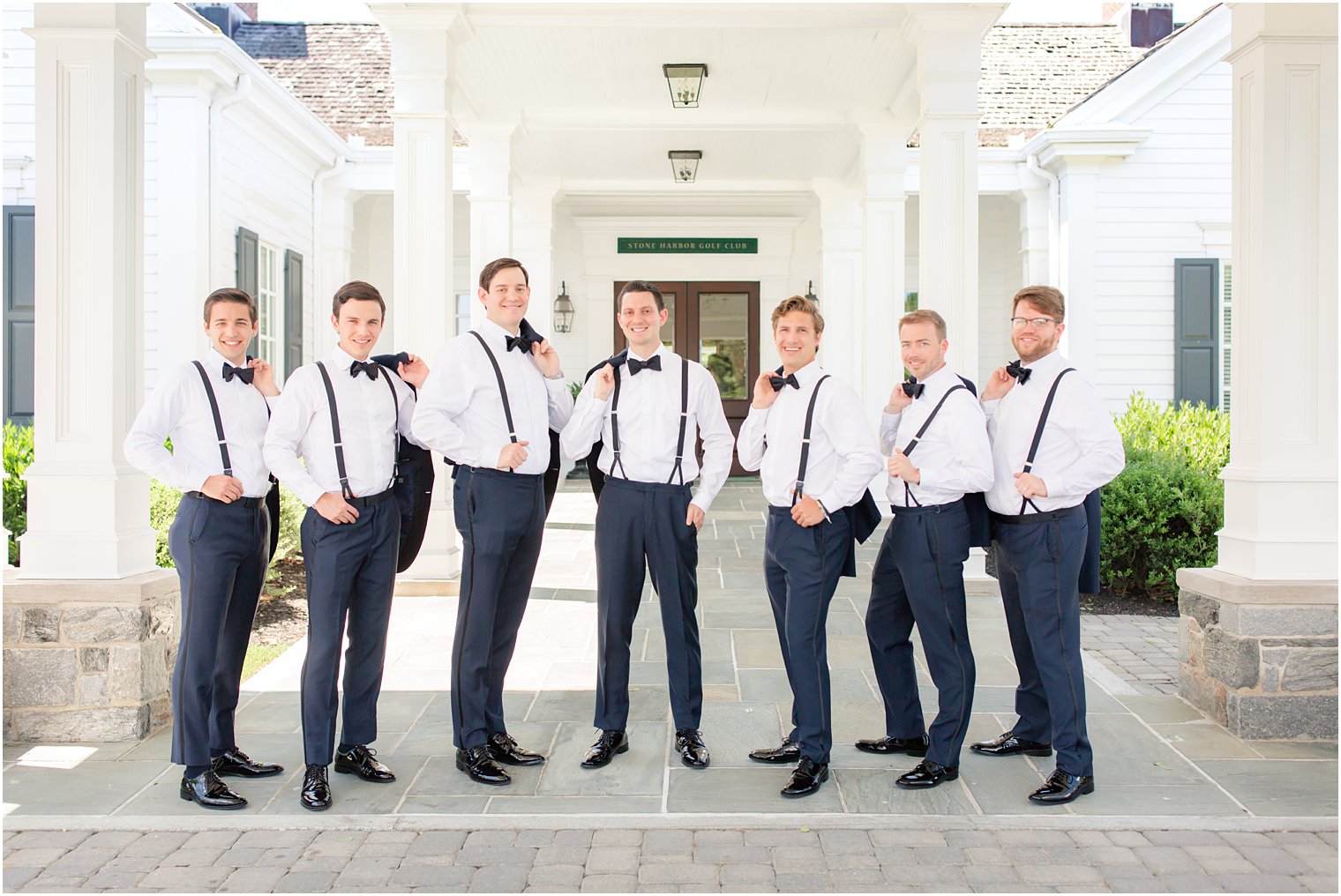 Groomsmen photos at Stone Harbor Golf Club Wedding Venue