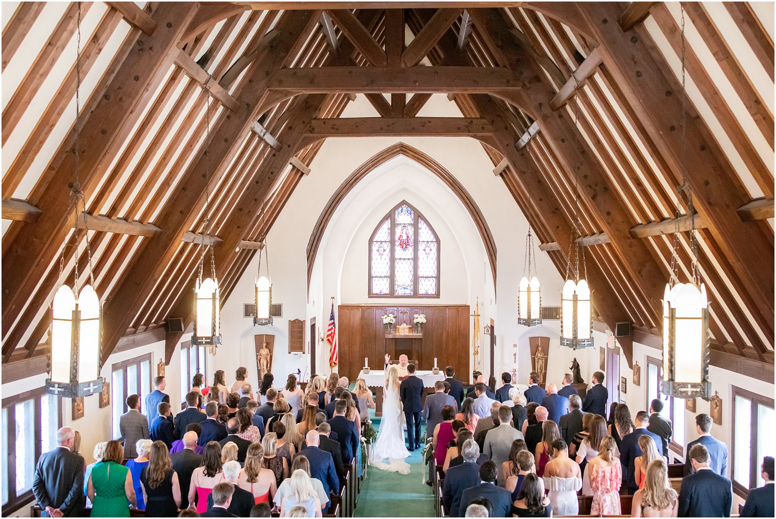 Wedding ceremony at Sacred Heart Church in Avalon NJ