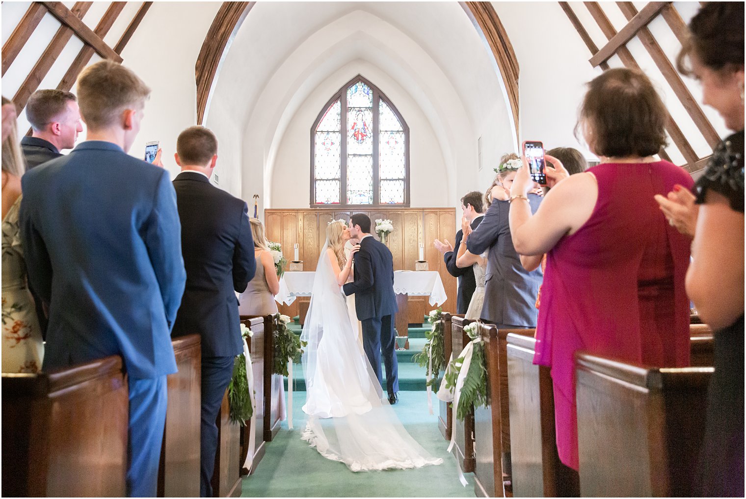 Wedding ceremony at Sacred Heart Church in Avalon NJ