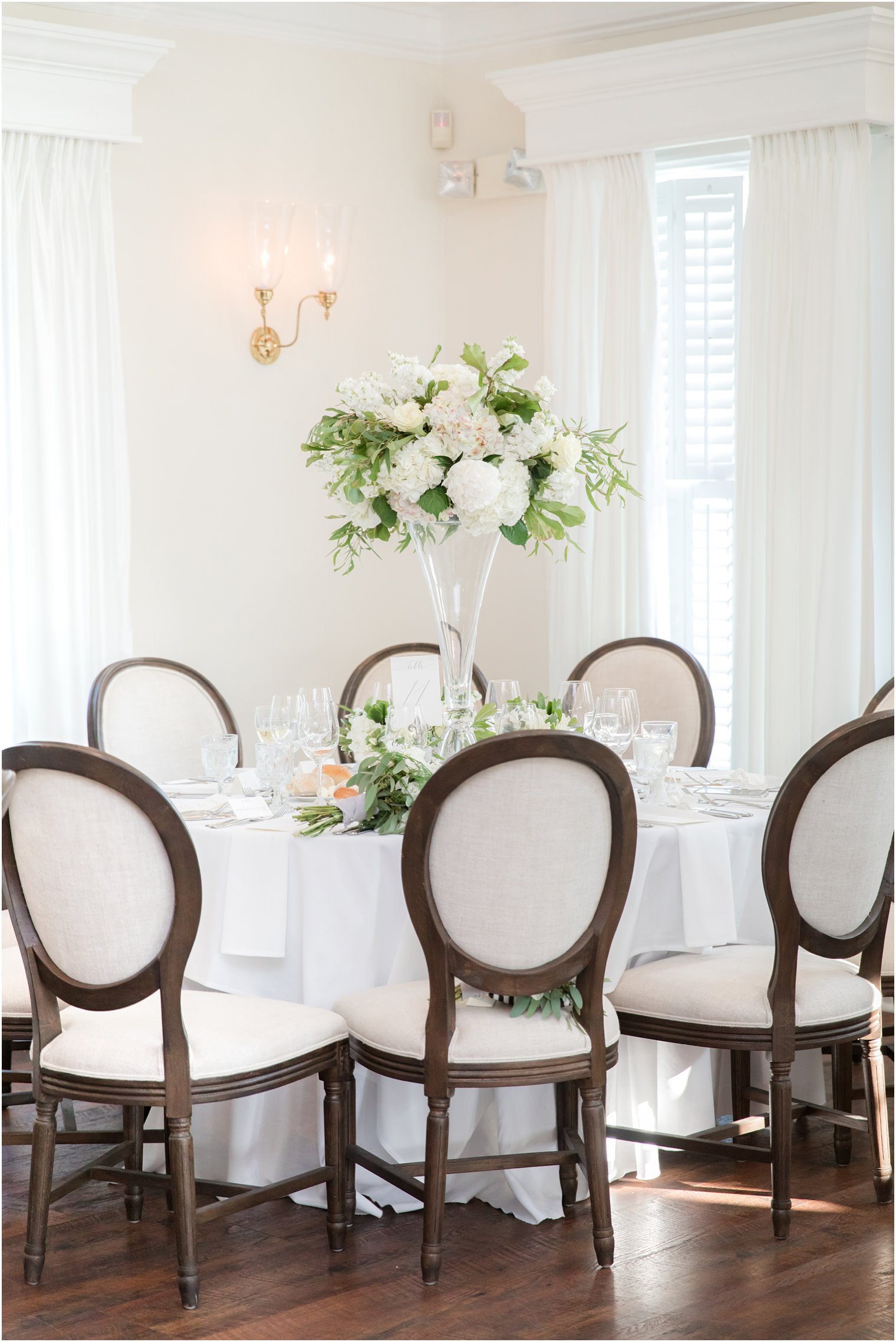 Wedding floral center pieces at Stone Harbor Golf Club Wedding 