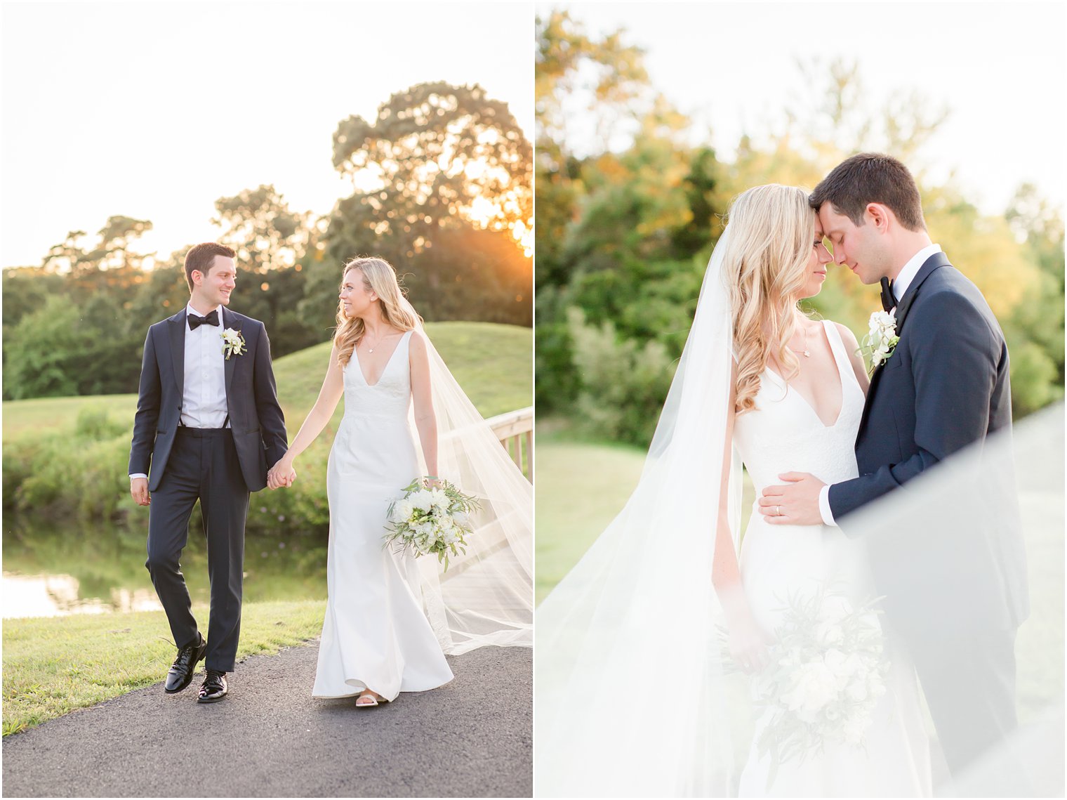 Golden hour wedding photos at Stone Harbor Golf Club Wedding 