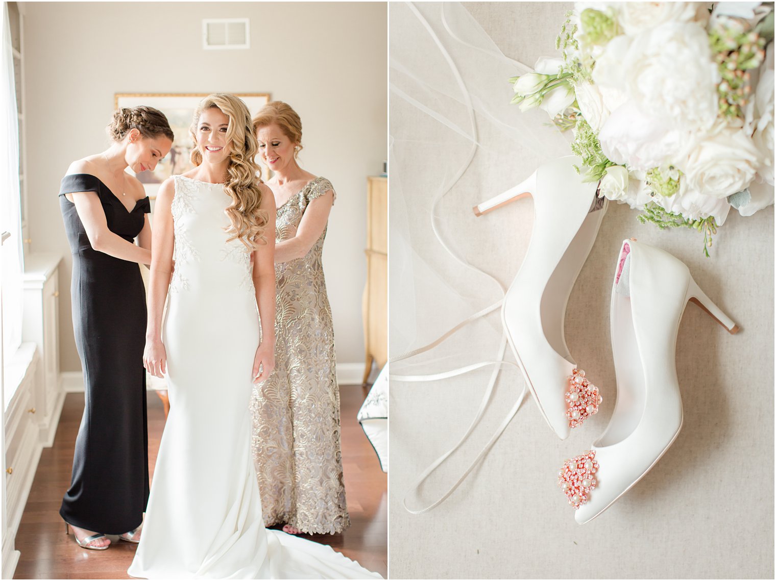 bride getting ready for wedding day at Indian Trail Club Wedding