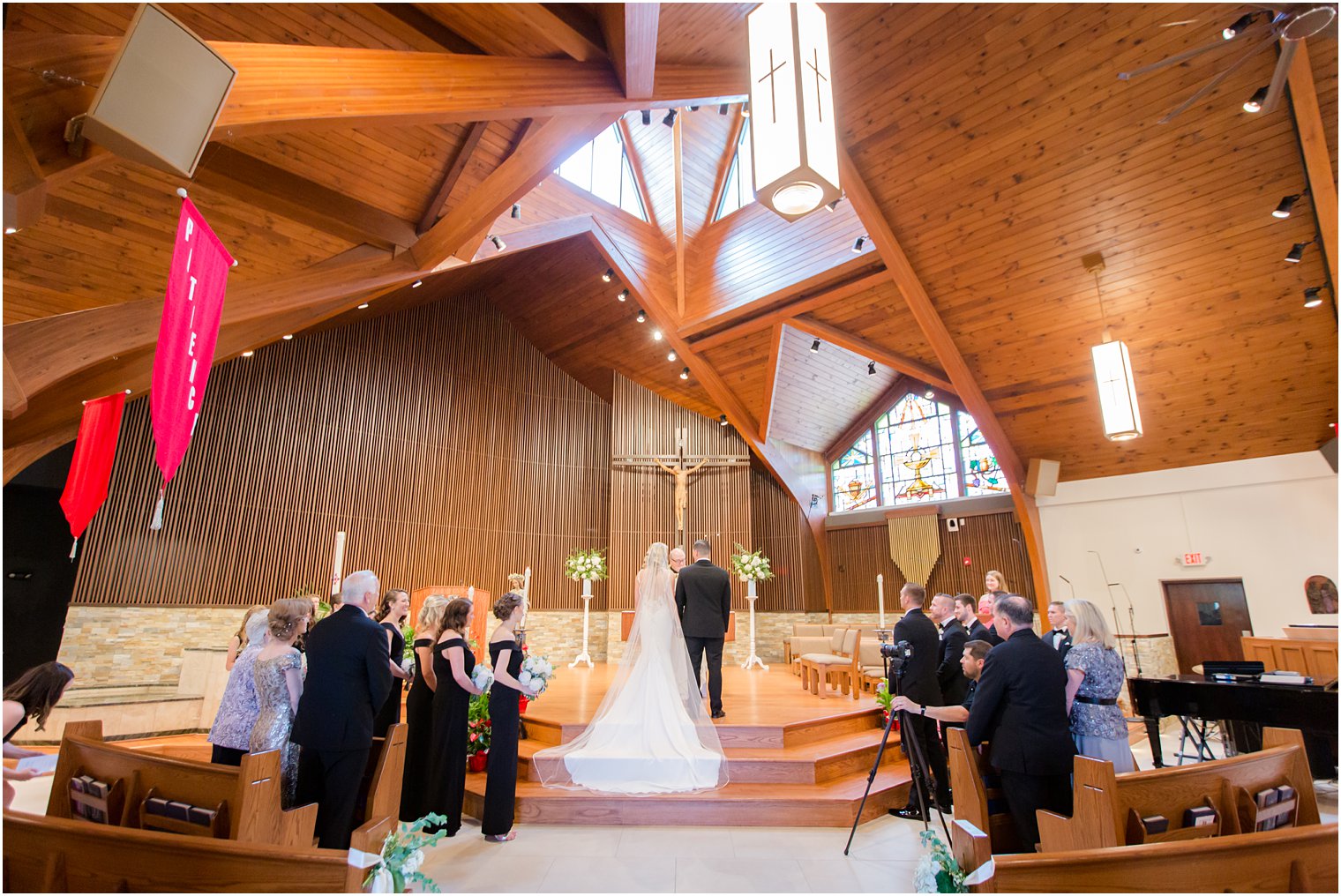 Wedding ceremony at Church of the Presentation in Upper Saddle River