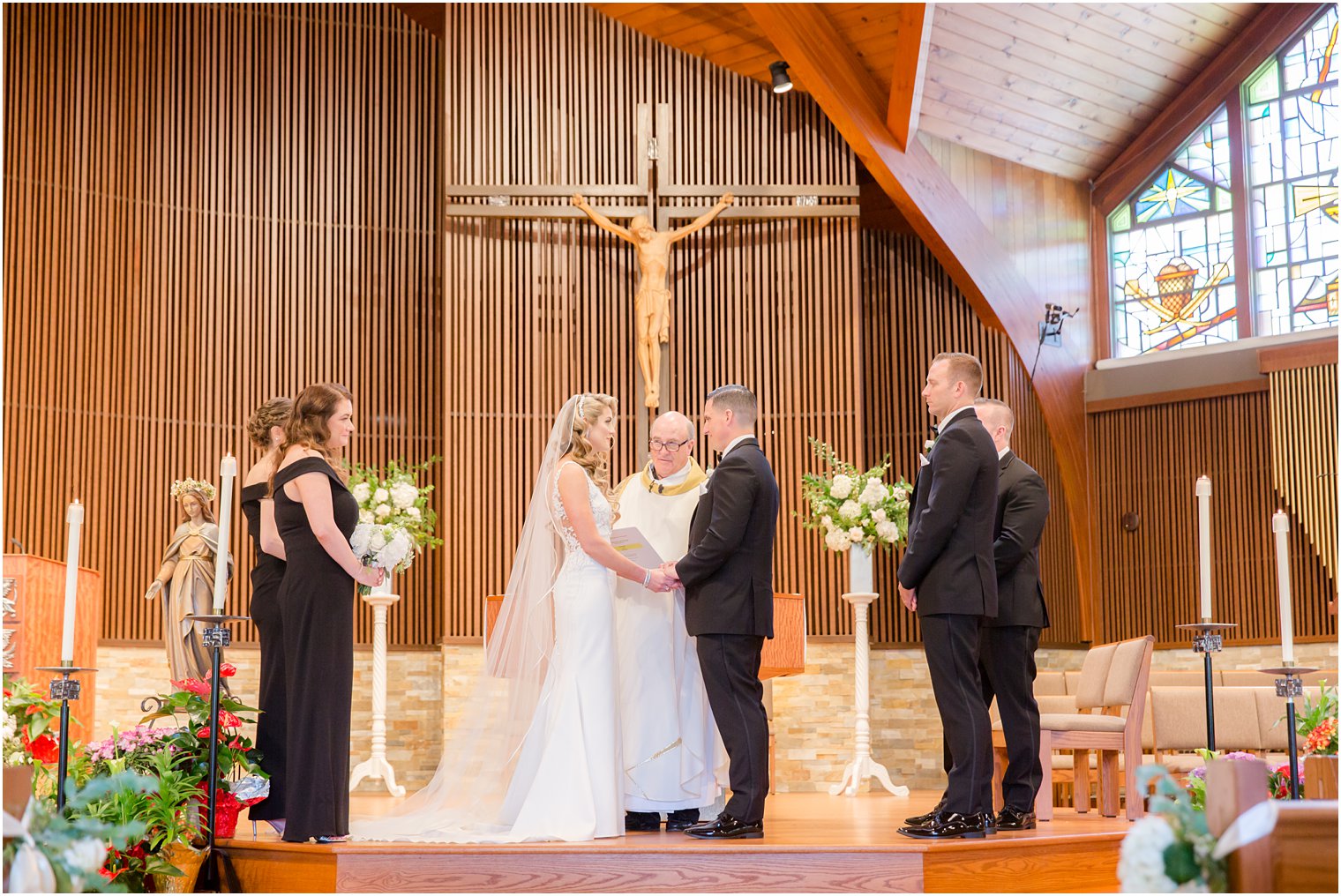 Wedding ceremony at Church of the Presentation in Upper Saddle River