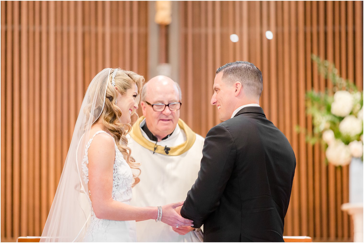 Wedding ceremony at Church of the Presentation in Upper Saddle River