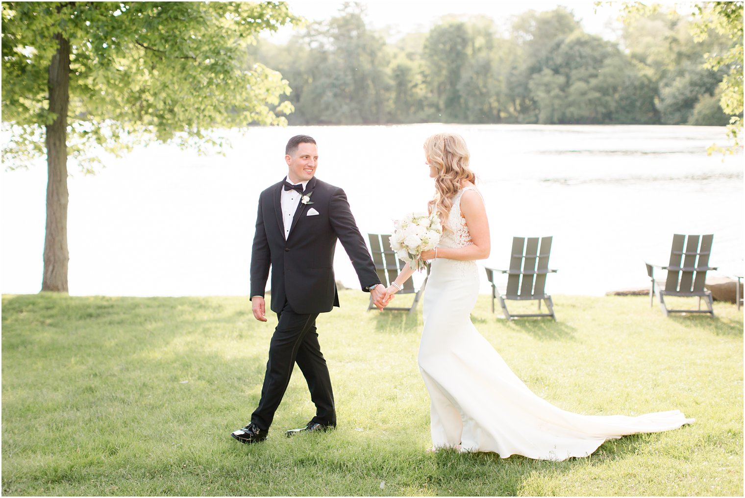 bride and groom portraits at Indian Trail Club in Franklin Lakes, NJ