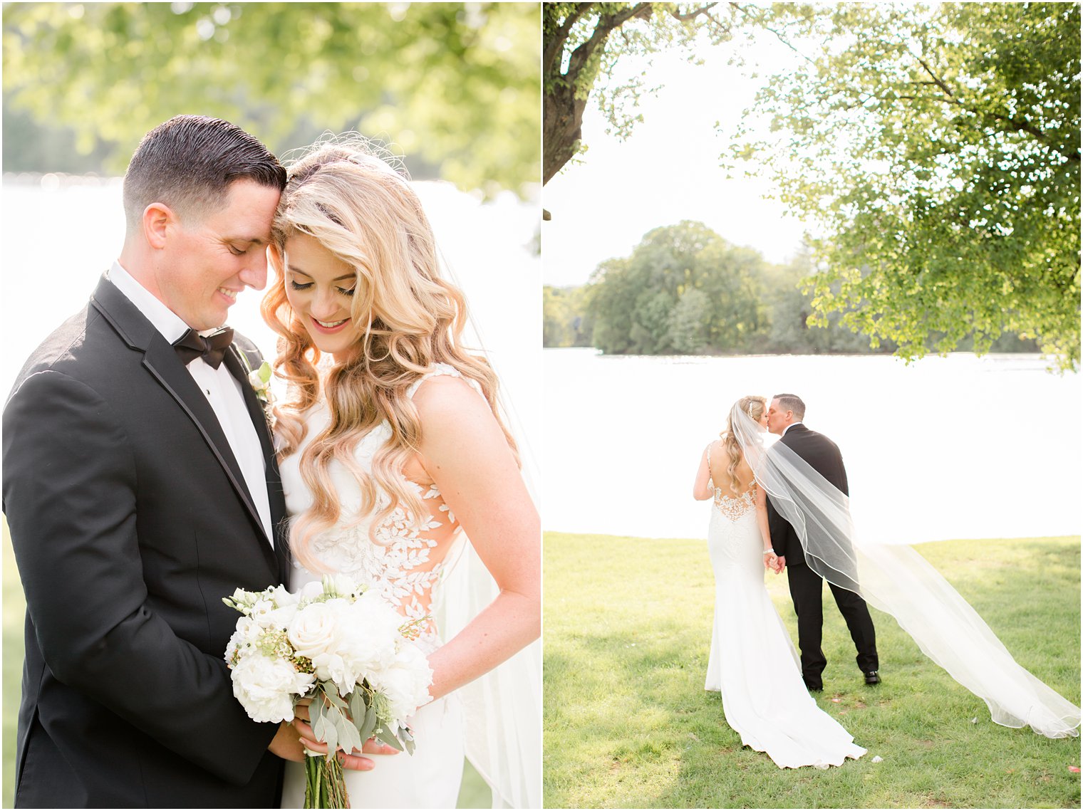 timeless bride and groom portraits at Indian Trail Club in Franklin Lakes, NJ