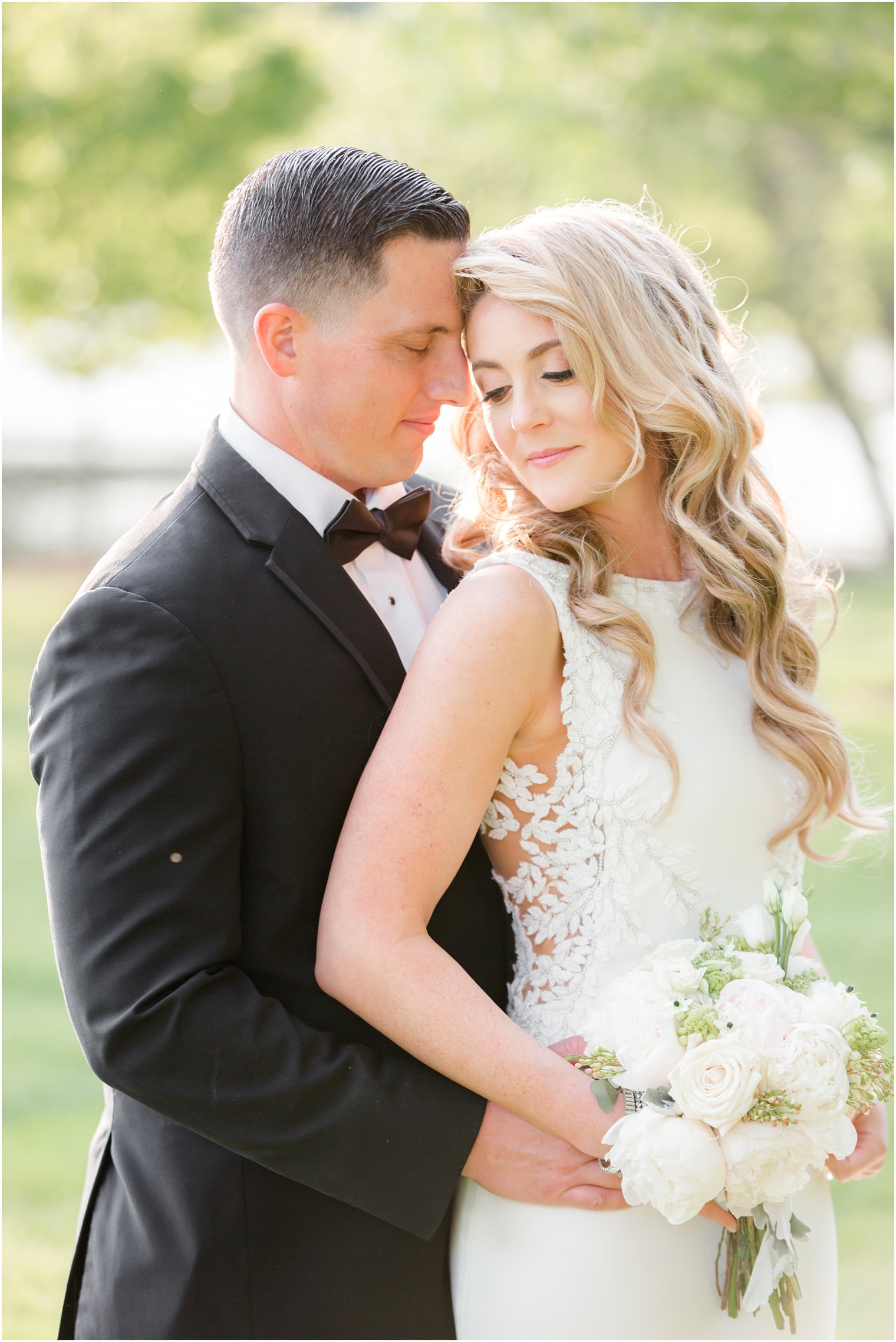 romantic wedding portrait at Indian Trail Club in Franklin Lakes, NJ