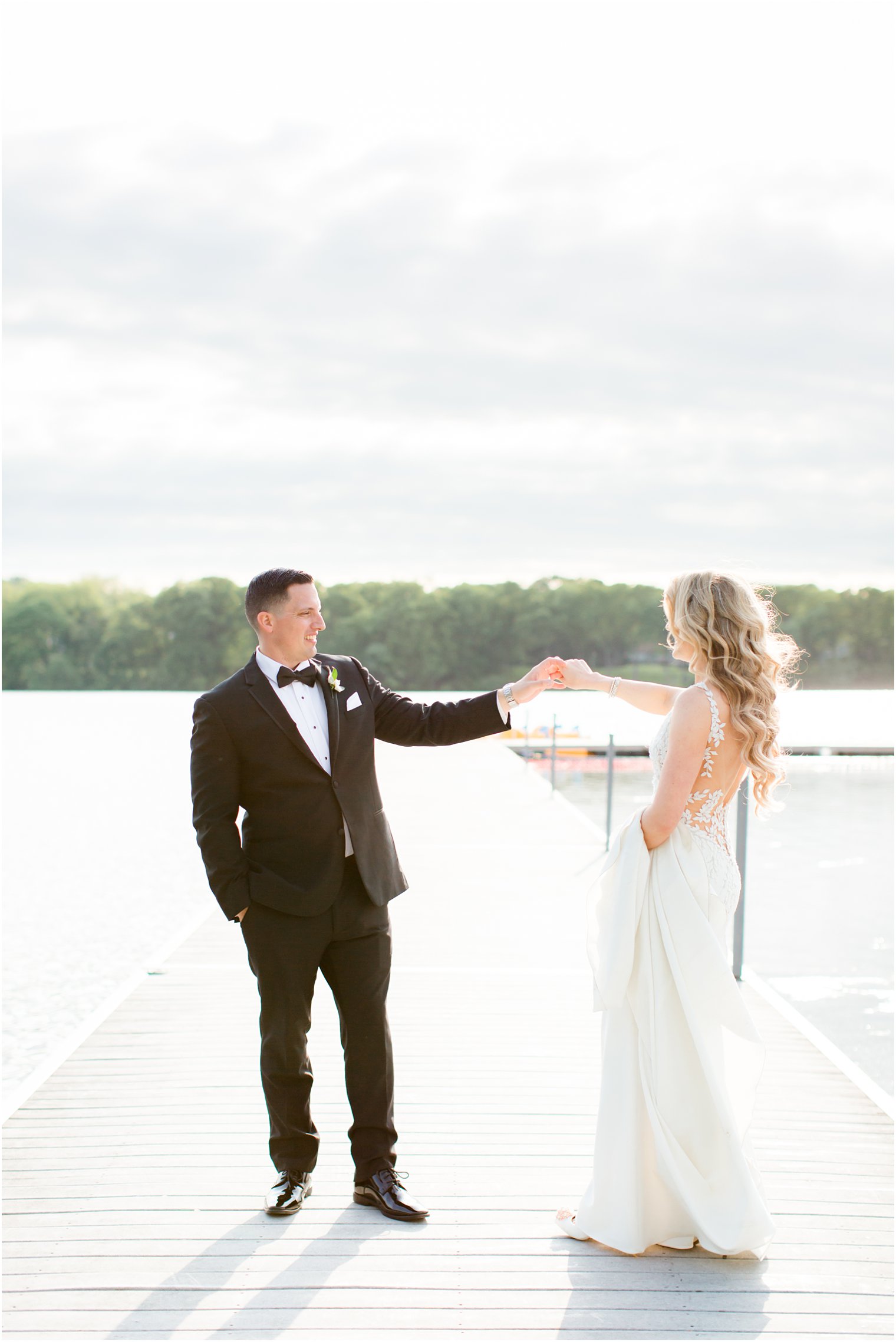 groom twirling his bride at Indian Trail Club in Franklin Lakes, NJ