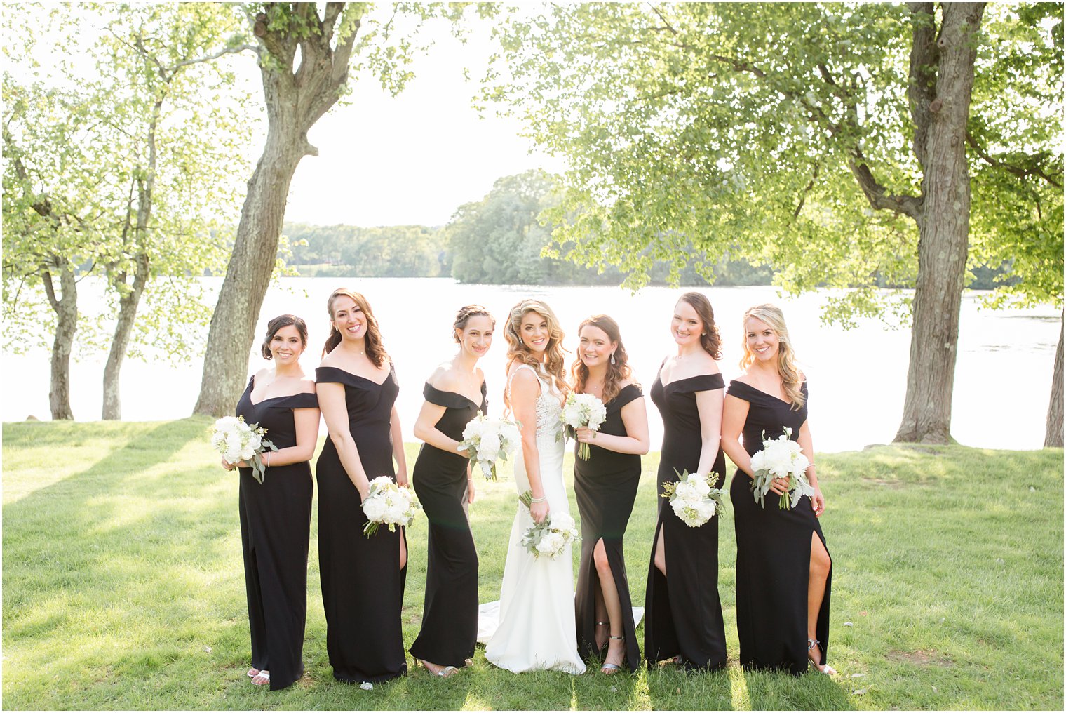 bridal party photo at Indian Trail Club in Franklin lakes NJ