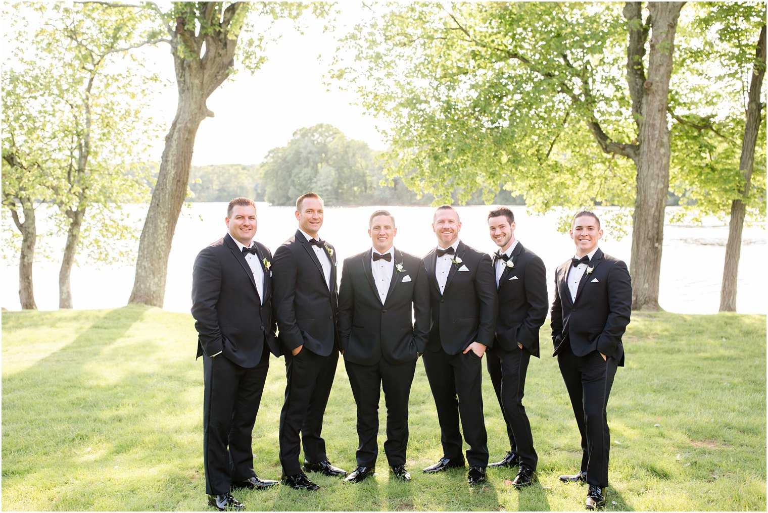 bridal party photo at Indian Trail Club in Franklin lakes NJ