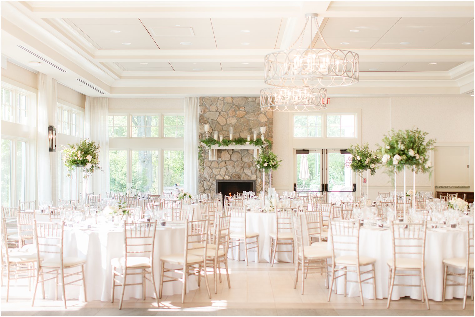 wedding reception room at Indian Trail Club in Franklin Lakes NJ