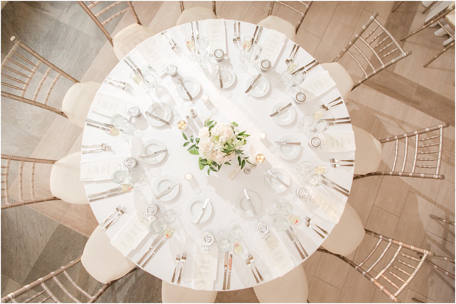 wedding reception table at Indian Trail Club