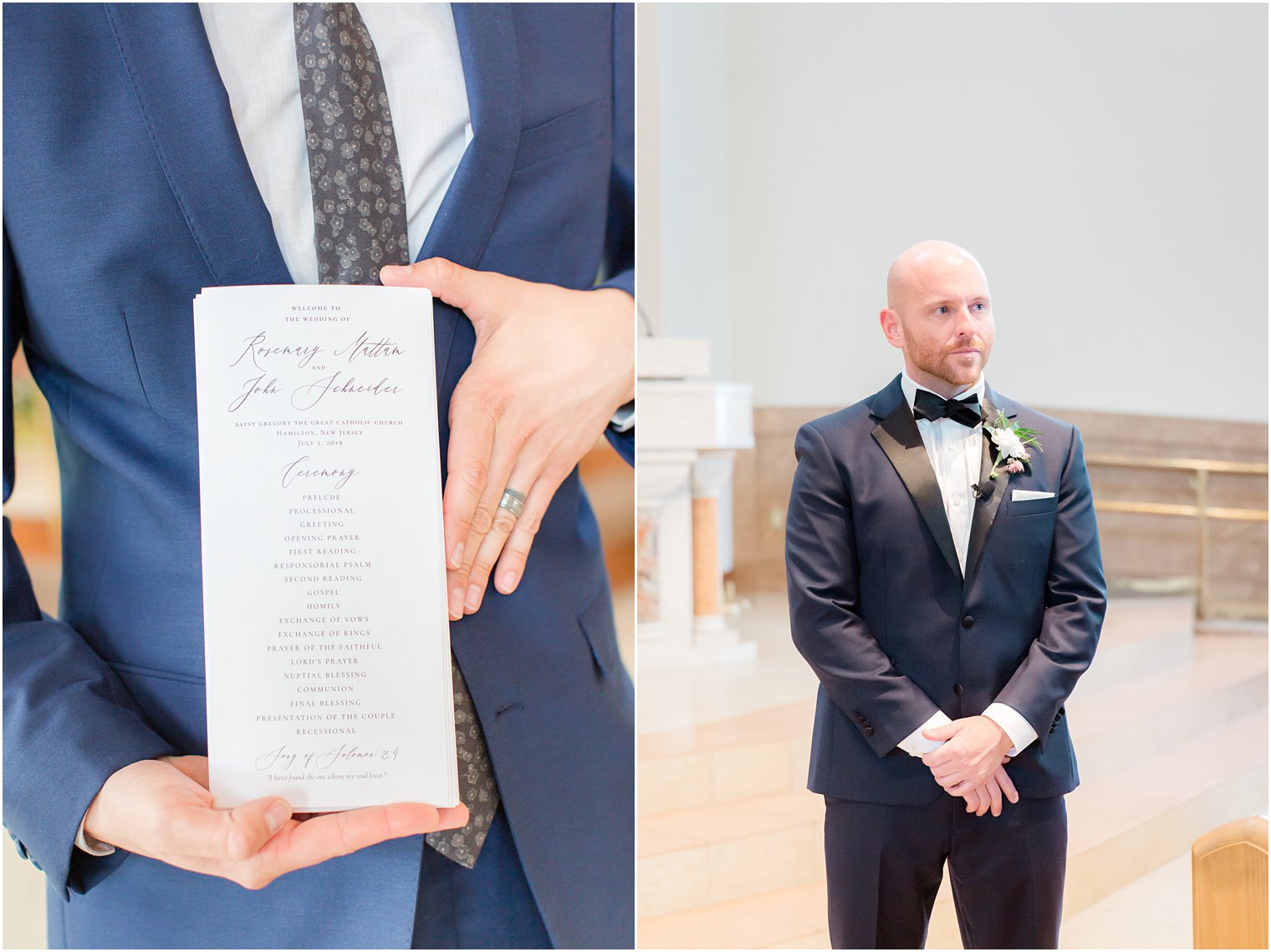 Wedding ceremony at St. Gregory the Great in Hamilton, NJ