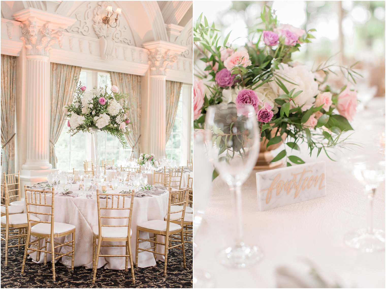 Wedding reception details at The Ashford Estate
