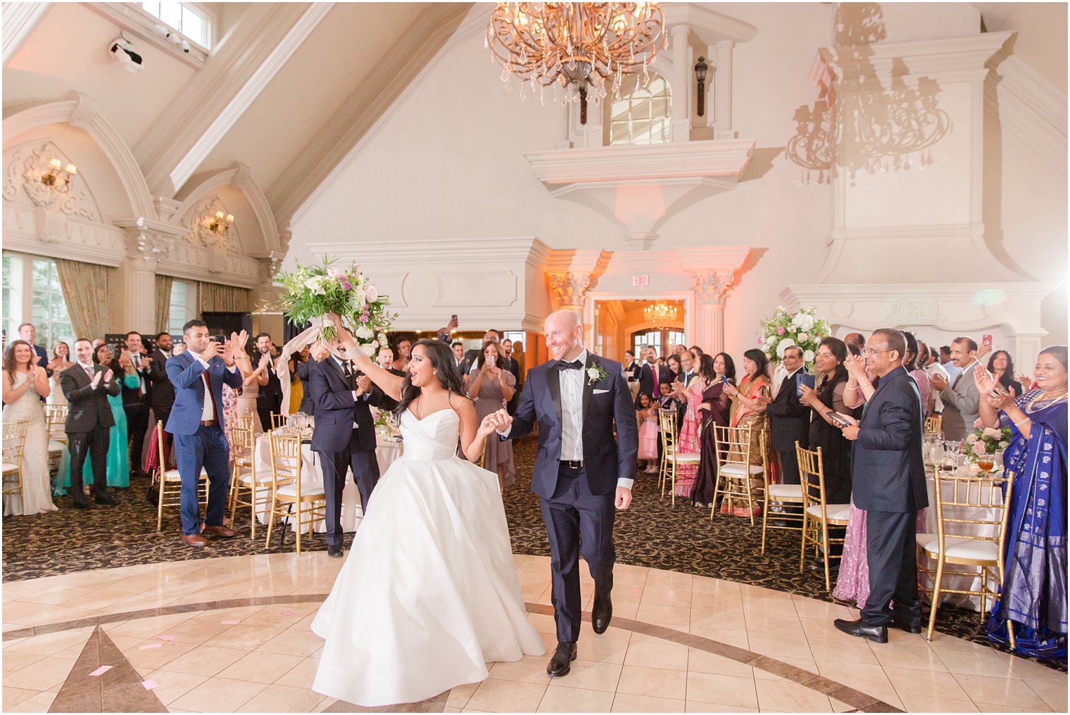 Bride and groom entering reception at The Ashford Estate