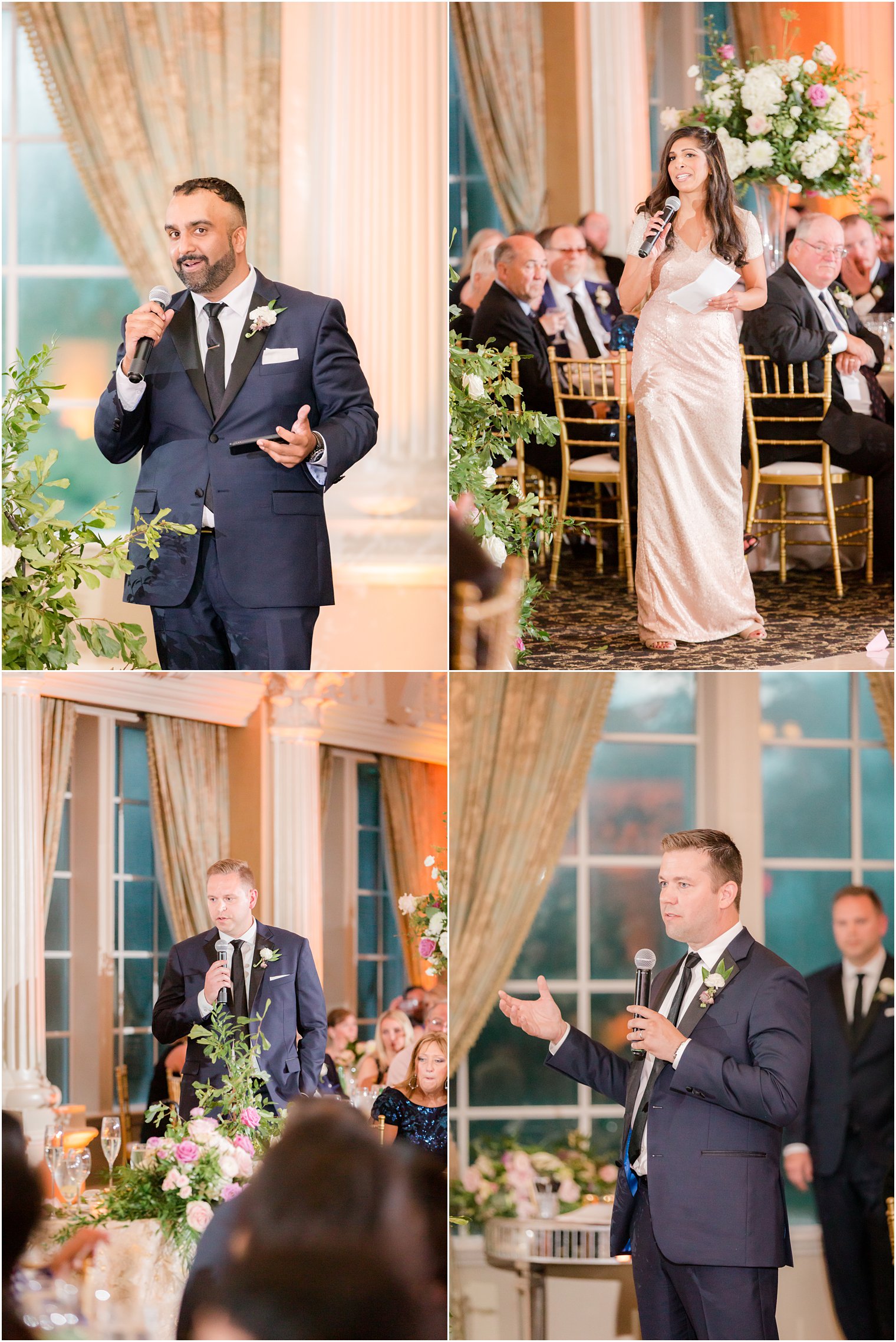 Wedding toasts at wedding reception details at The Ashford Estate