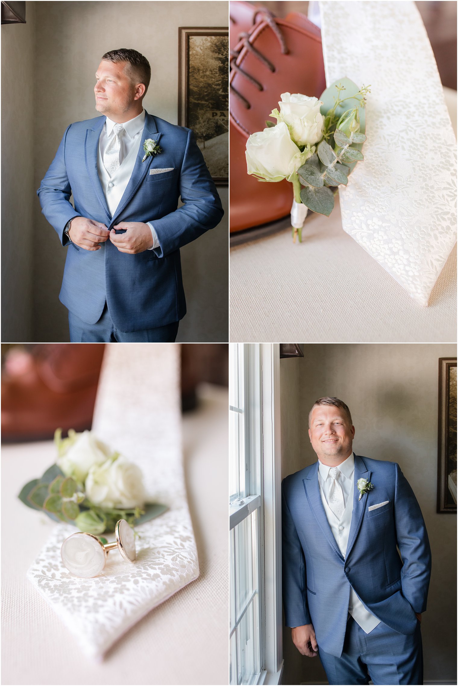 Groom prep at The English Manor