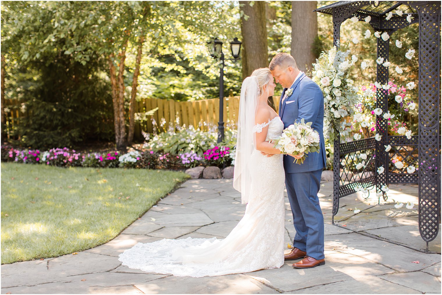 Bride and groom at The English Manor