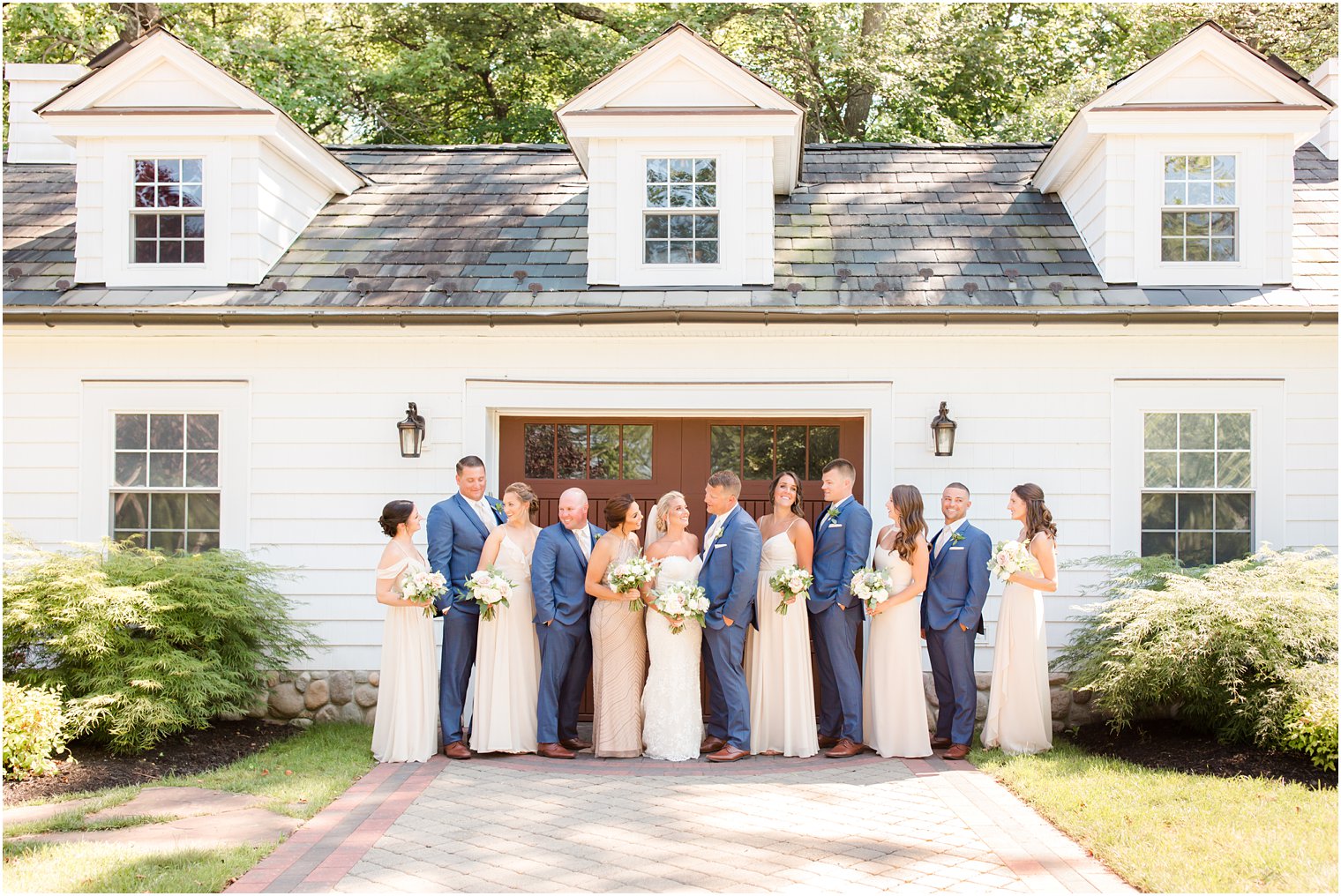 Candid bridal party photo The English Manor in Ocean, NJ