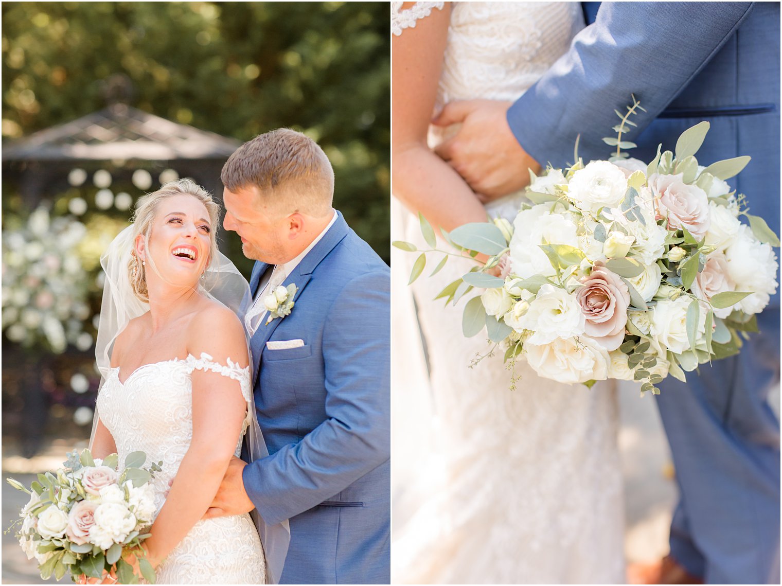 Bride and groom photos at The English Manor in Ocean, NJ