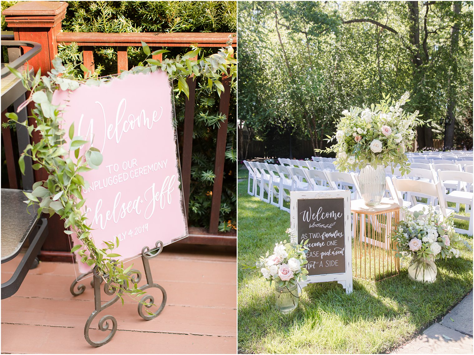 Calligraphy wedding signage by The Shaded Maple