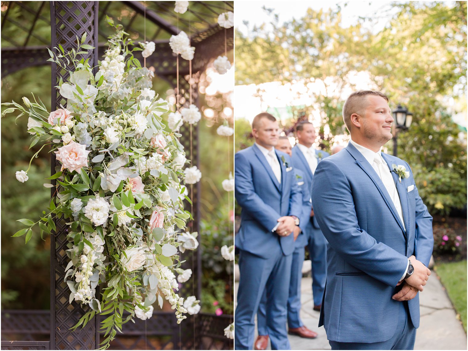 Garden wedding at The English Manor in Ocean, NJ