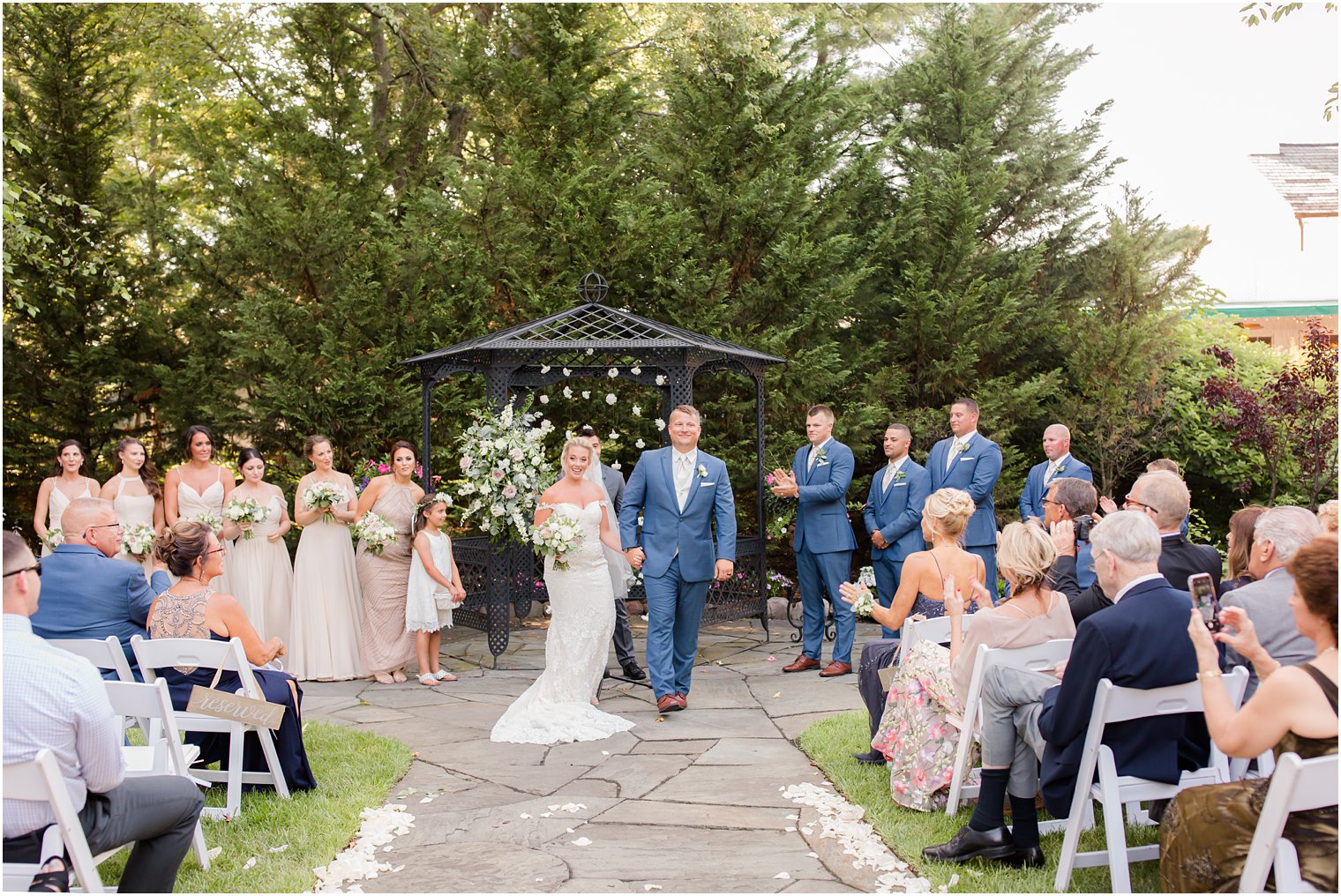 Outdoor ceremony at The English Manor in Ocean, NJ