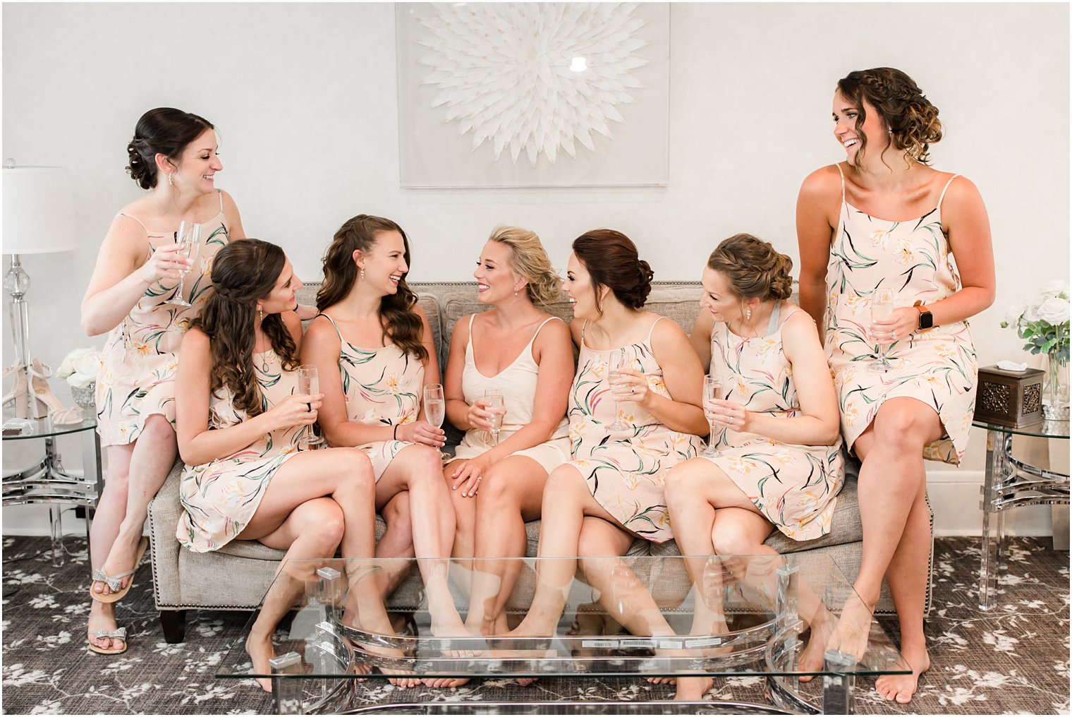 Bridesmaids photo in bridal suite at The English Manor