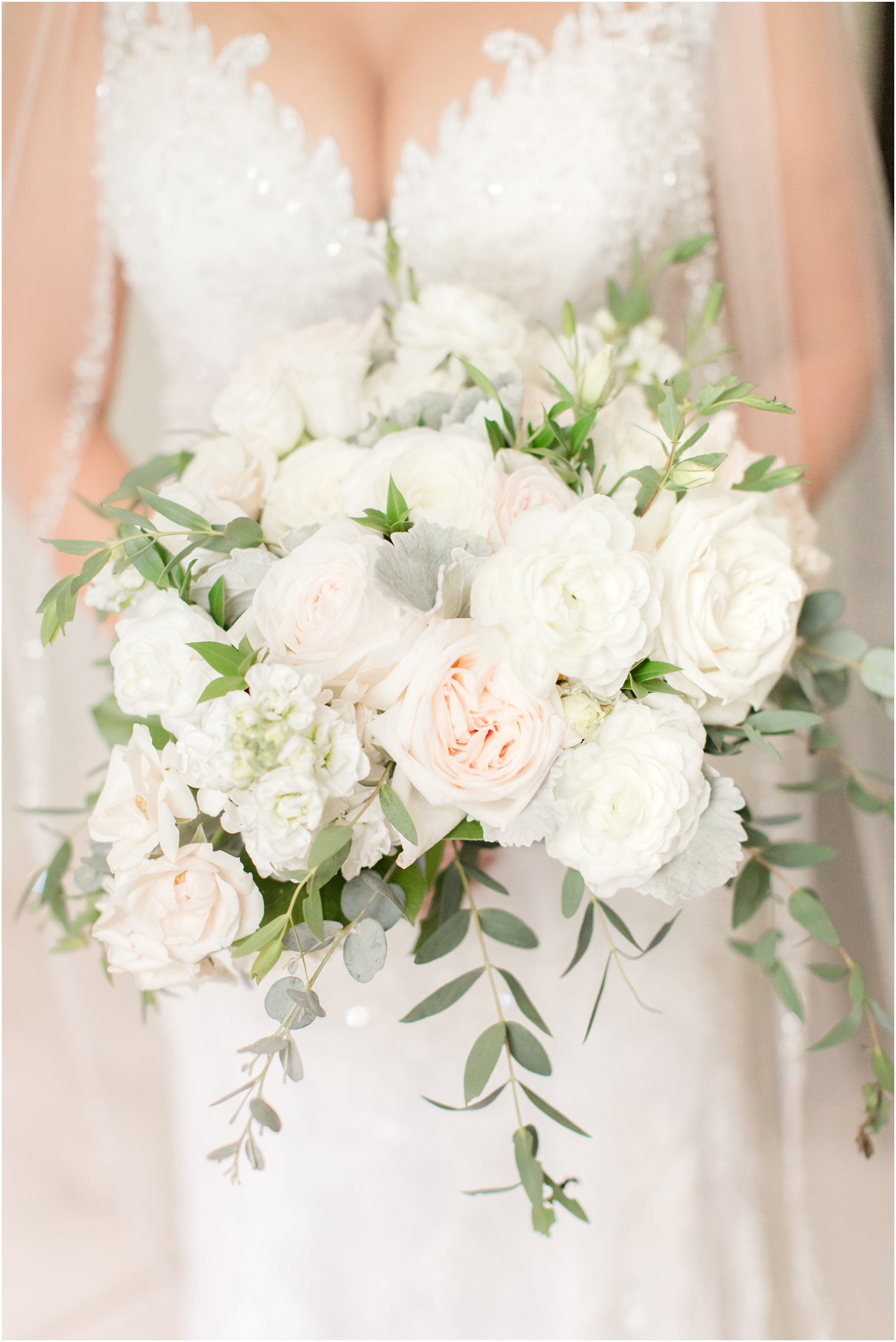 Wedding bouquet with loose florals from Flower Cart