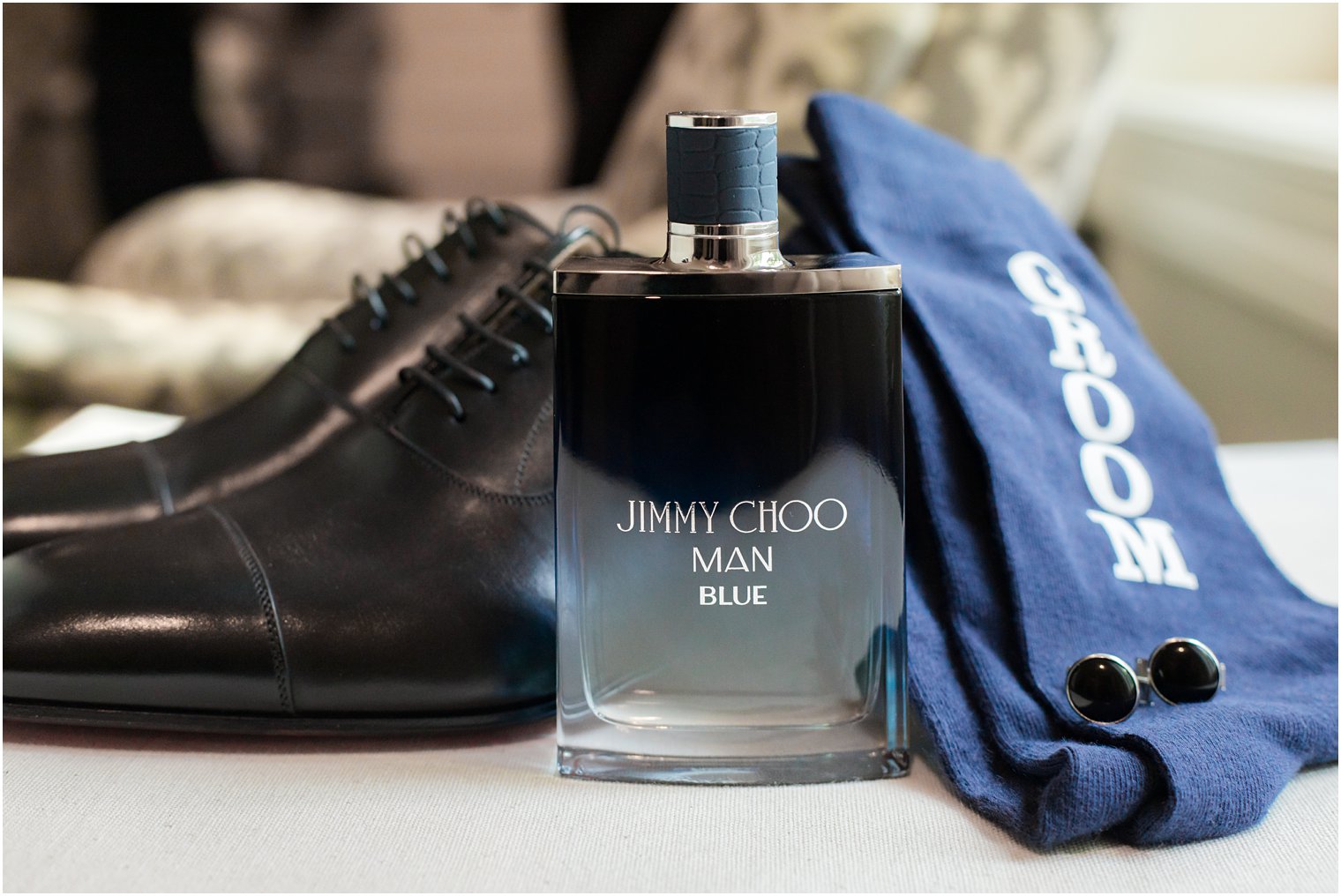 Jimmy Choo Man Blue cologne for groom's details