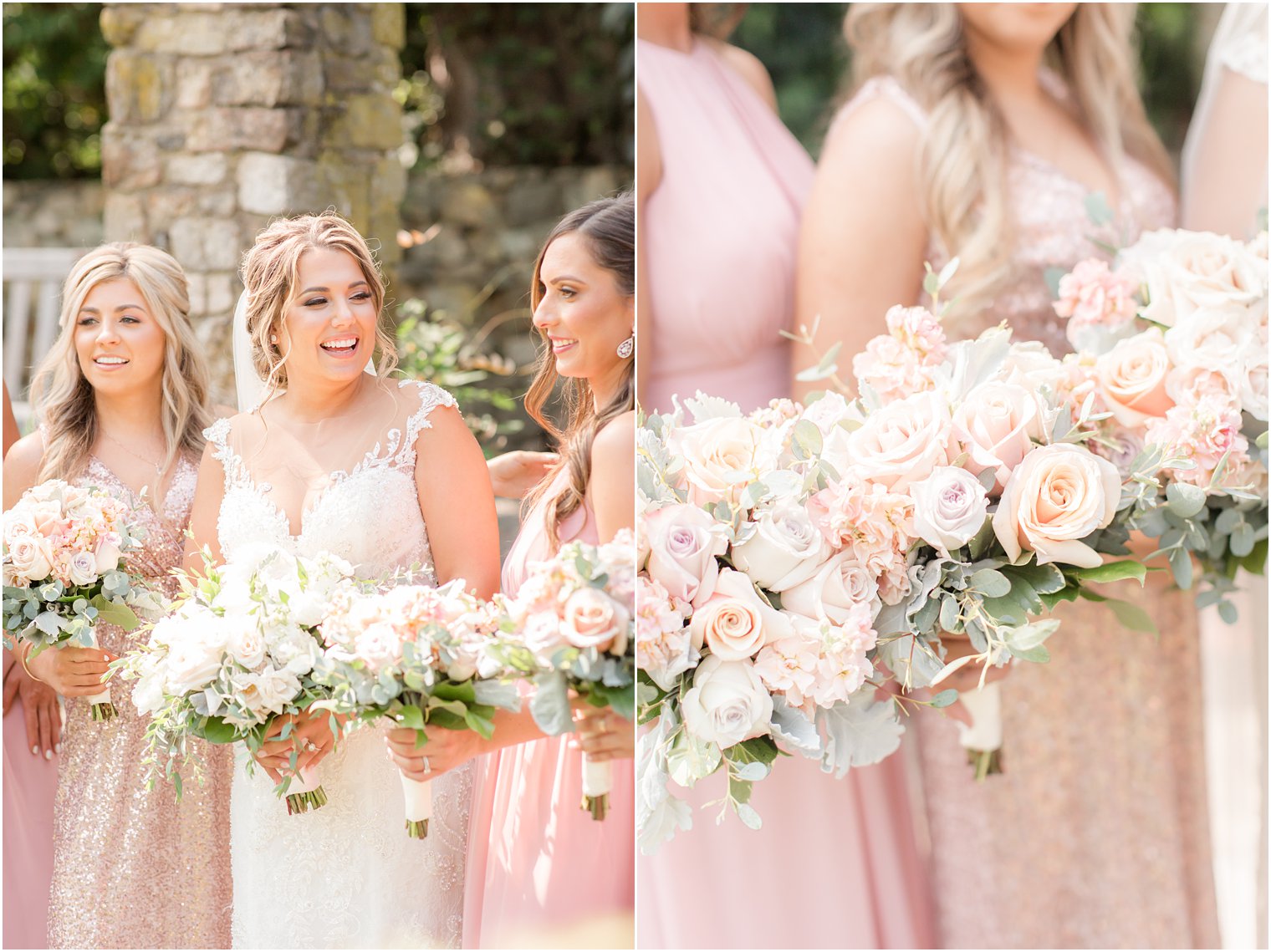 Beautiful bouquets at Olde Mill Inn wedding 