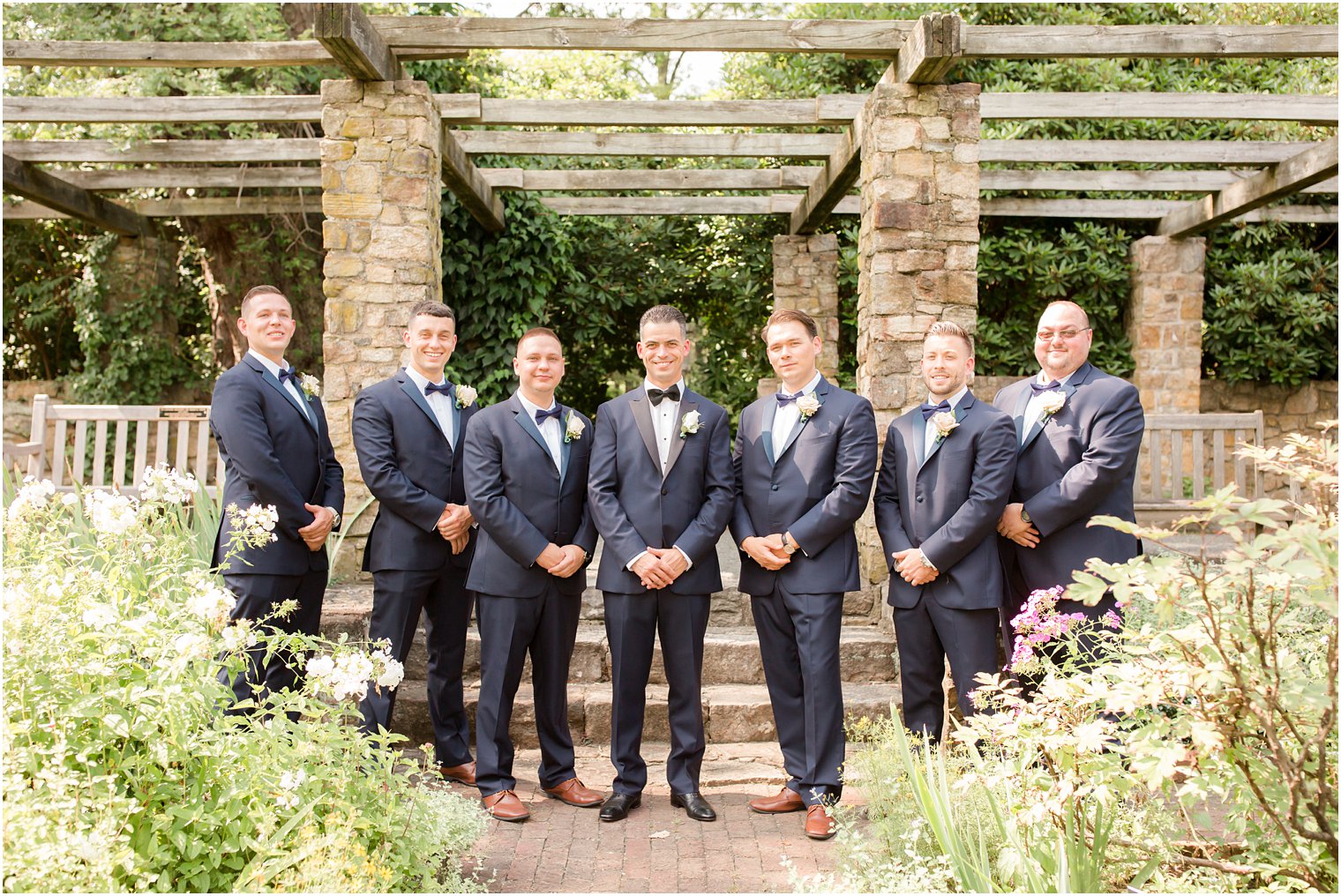 Groomsmen at Cross Estate Gardens