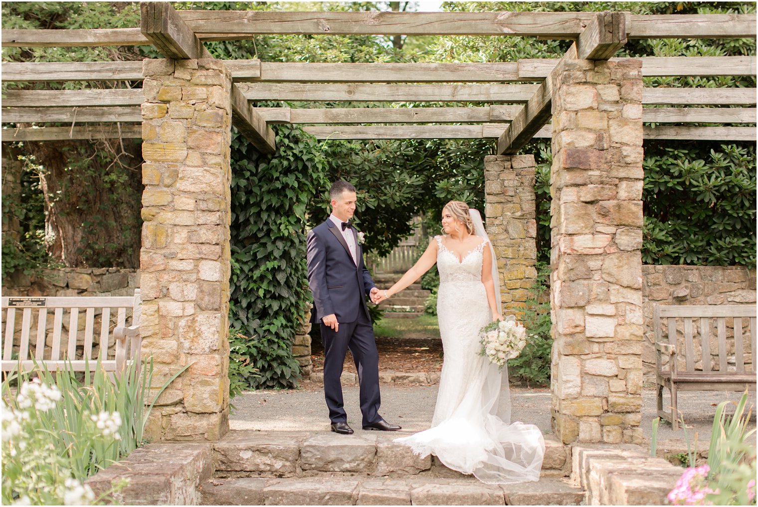 Wedding portraits at Cross Estate Gardens