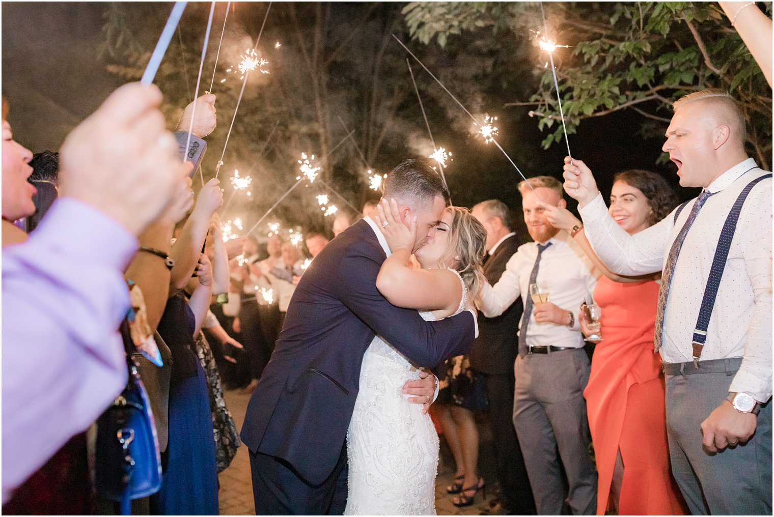 Sparkler exit at the Grain House at the Olde Mill Inn in Basking Ridge, NJ