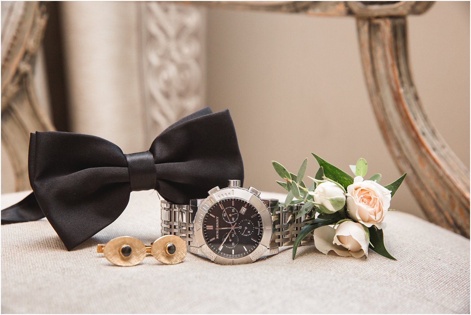 Groom's watch and boutonniere at Park Chateau Estate