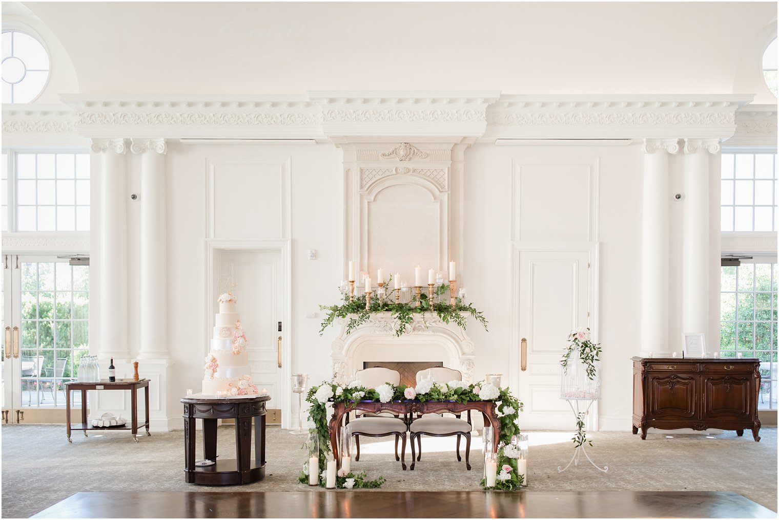 Wedding sweetheart table at Park Chateau Estate in East Brunswick, NJ