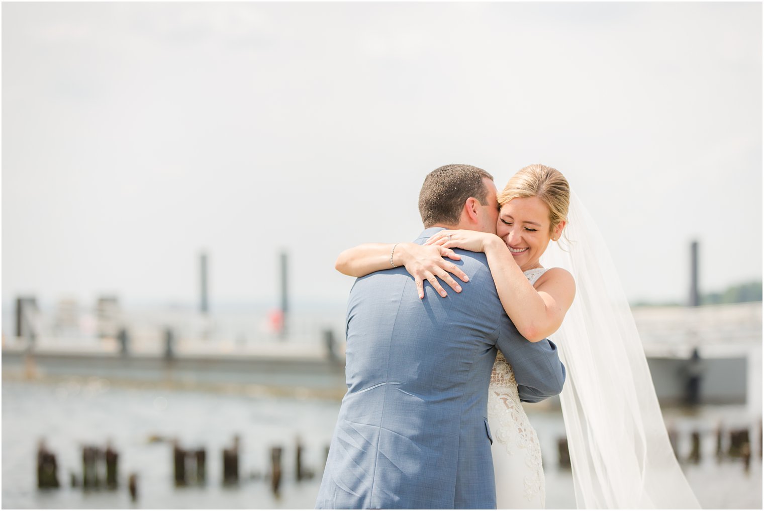 first look on New Jersey wedding day photographed by Idalia Photography