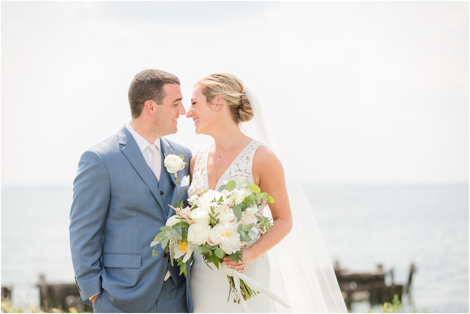 Sandy Hook Chapel wedding day portraits by New Jersey and New York wedding photographer Idalia Photography