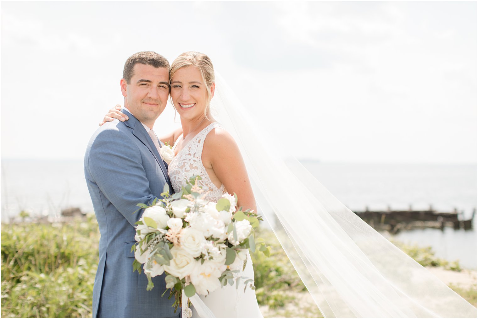 wedding portraits at Sandy Hook Chapel wedding by Idalia Photography