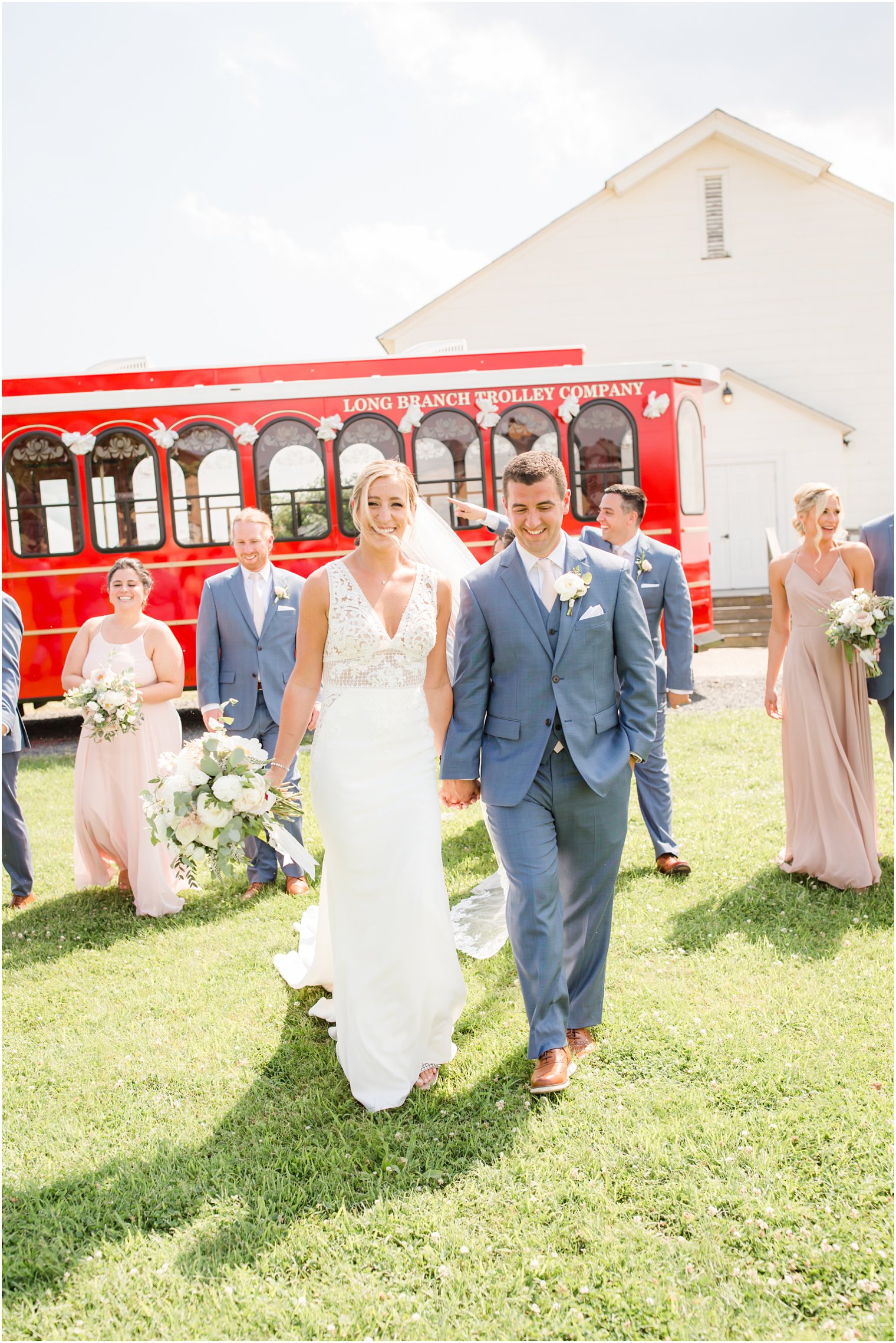 NJ wedding portraits with Trolley photographed by Idalia Photography