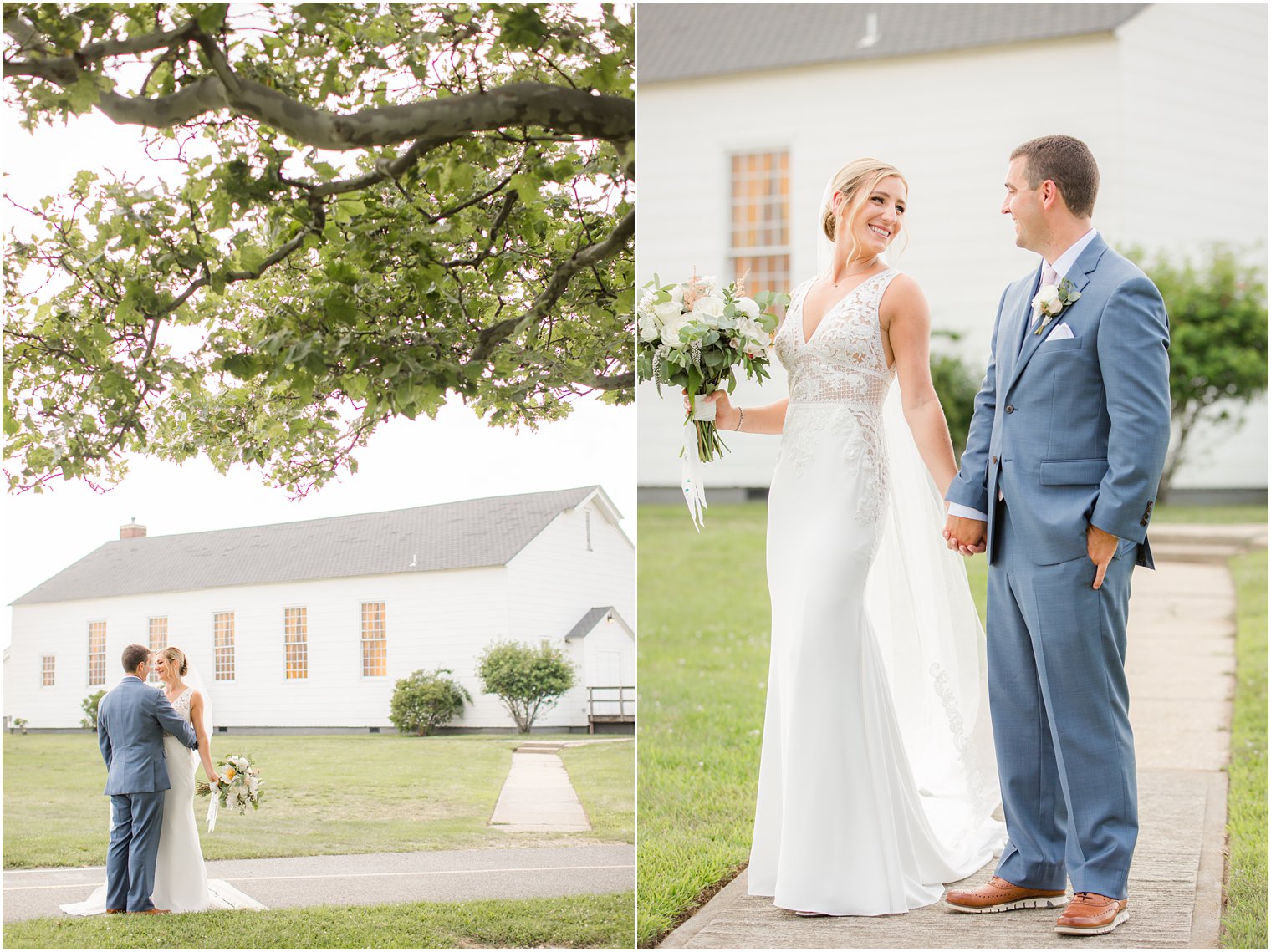 elegant Sandy Hook Chapel wedding day with Idalia Photography