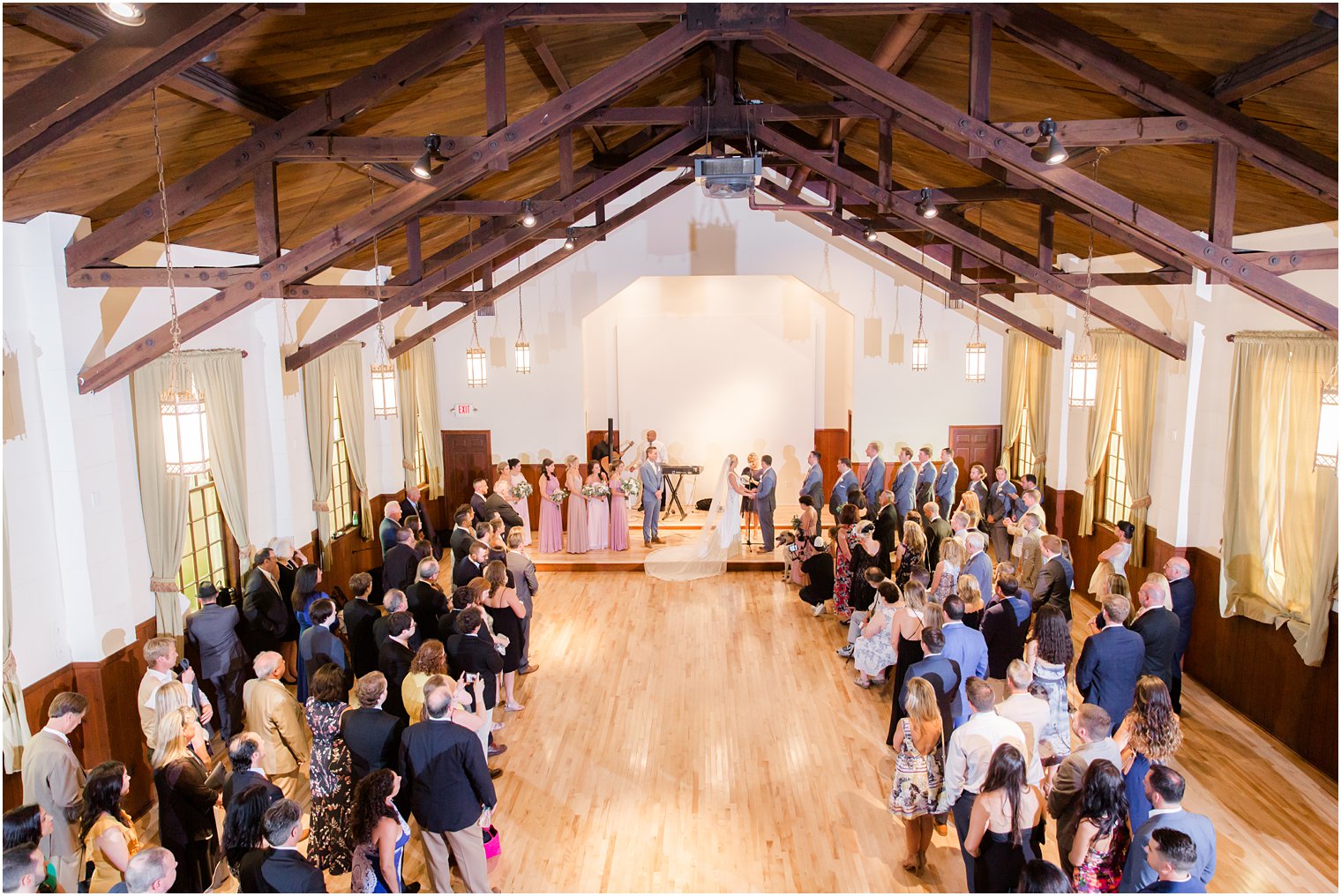 wedding ceremony at Sandy Hook Chapel in NJ wedding photographer Idalia Photography