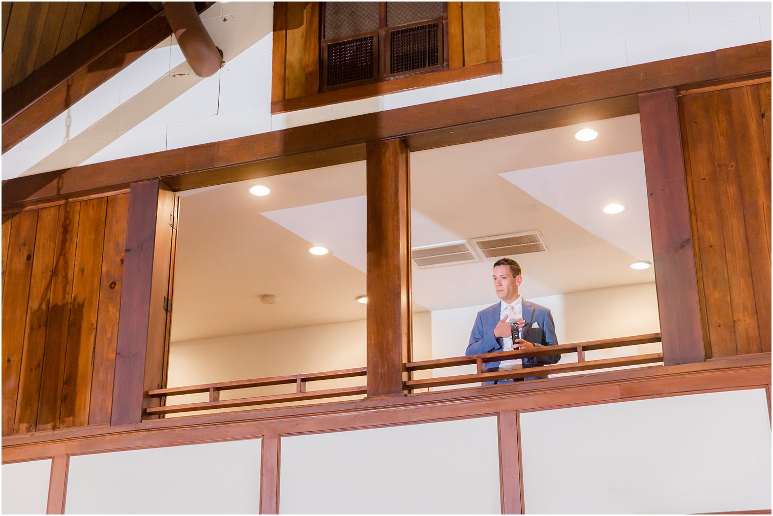 wedding toasts during Sandy Hook Chapel wedding reception by Idalia Photography