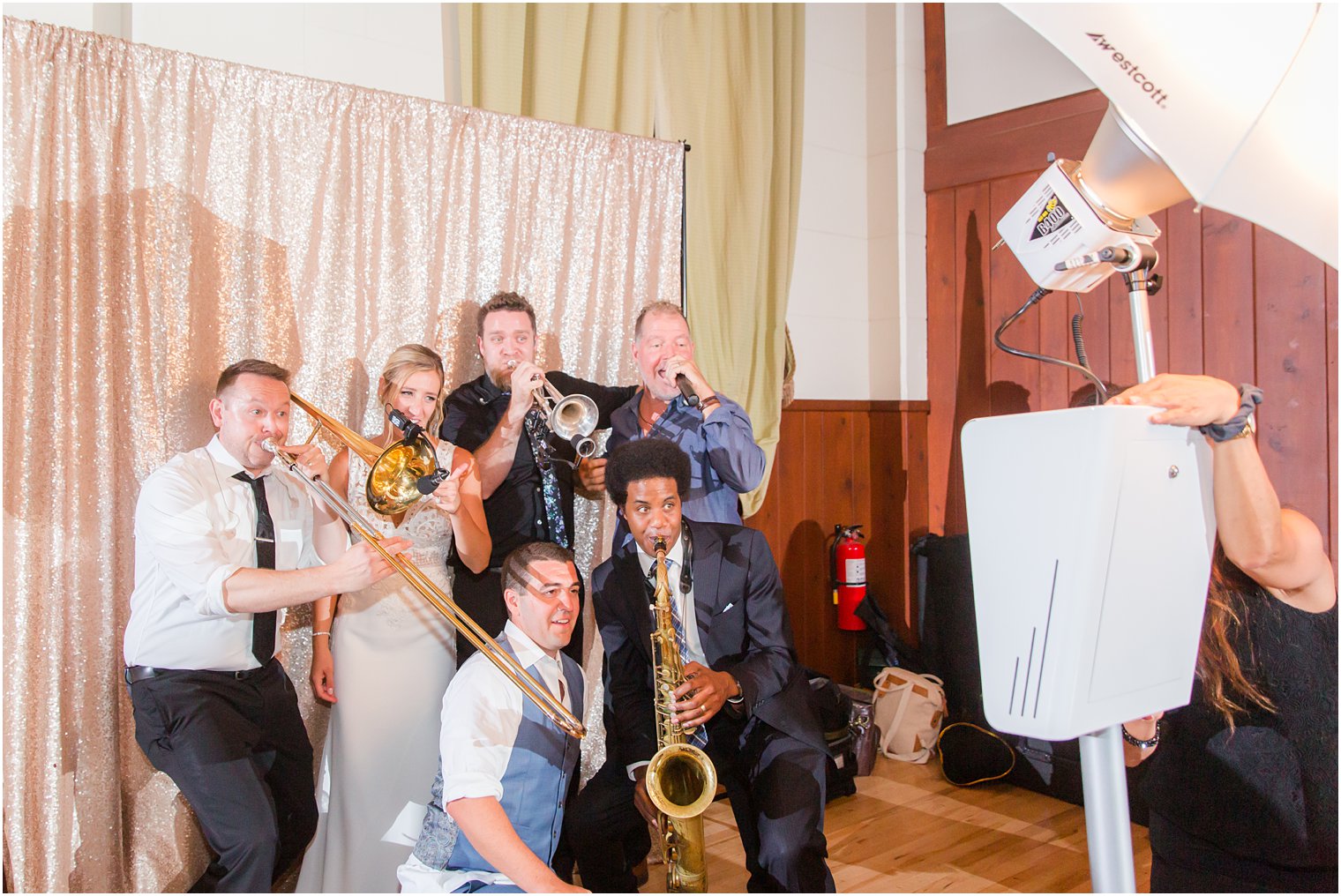 Brian Kirk and the Jerks during wedding reception at Sandy Hook Chapel