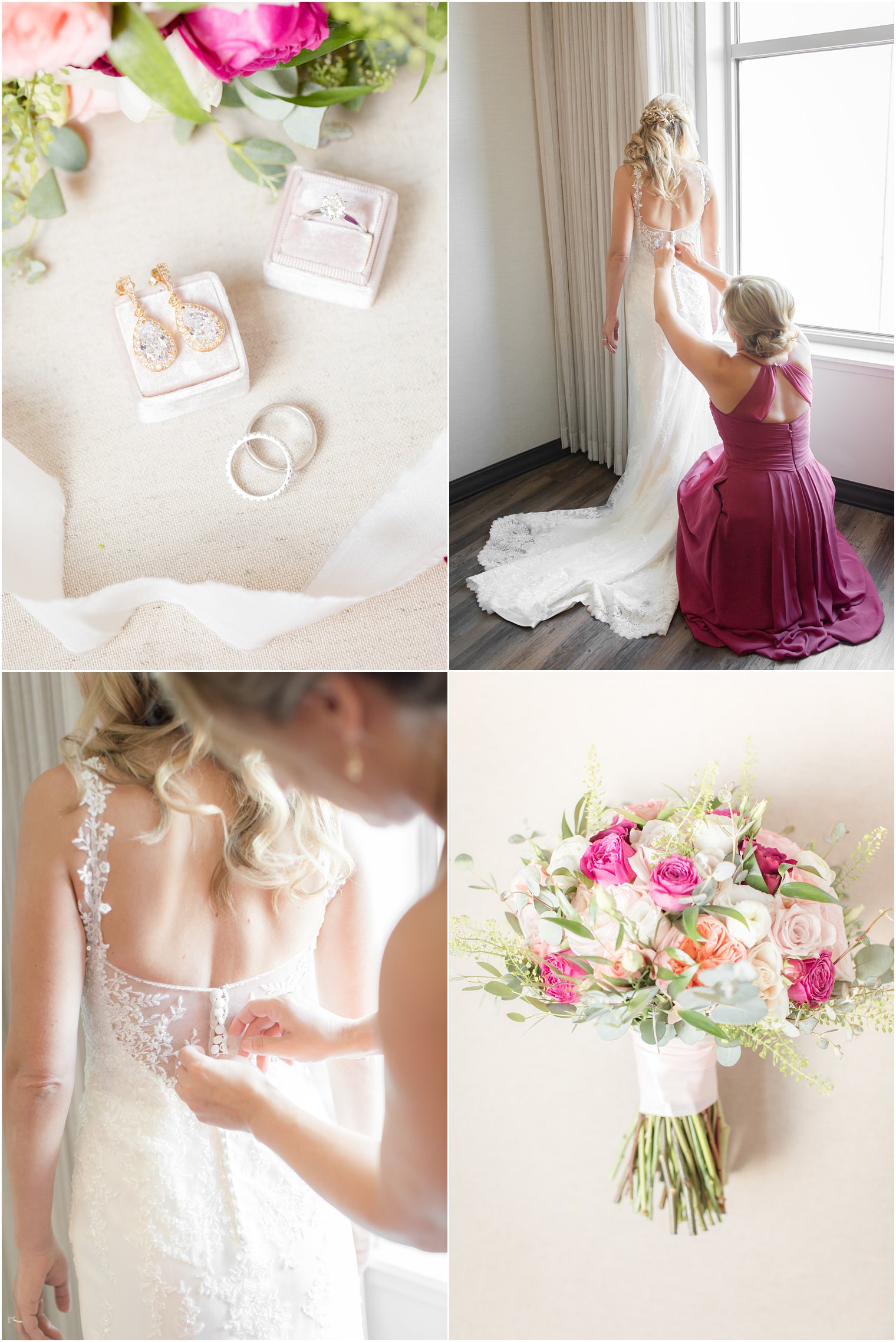 Bride getting ready with bridesmaids | Stone House at Stirling Ridge Wedding Photography by Idalia Photography