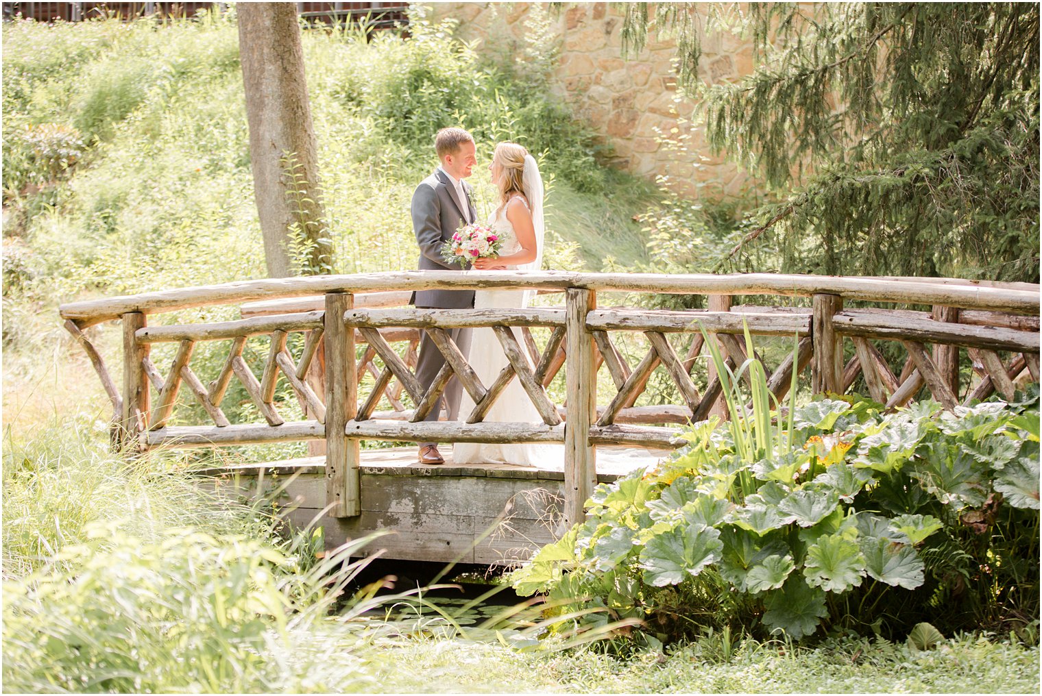 Wedding portraits at Leonard J. Buck Garden